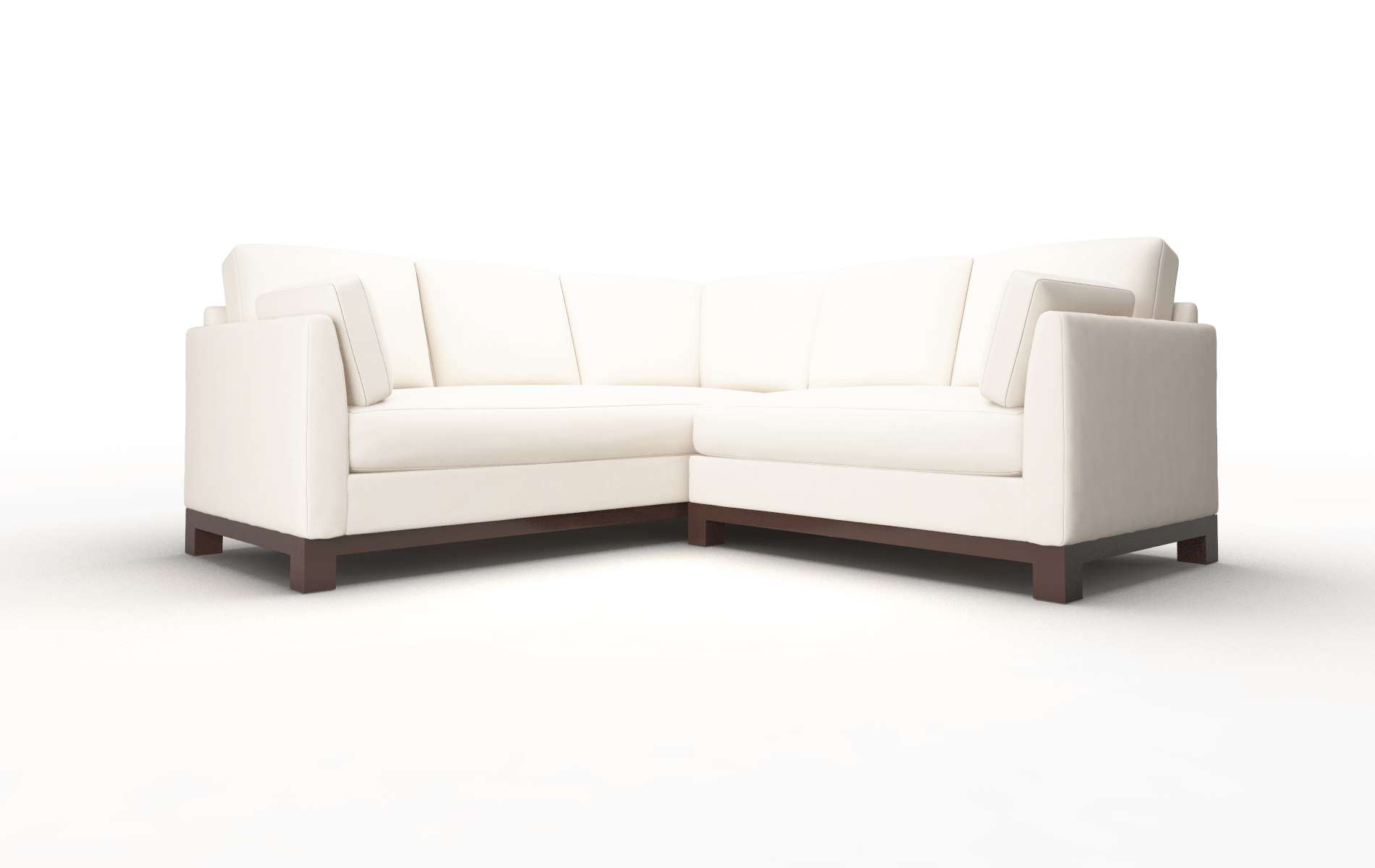 Dover Blanche Milky Sectional espresso legs 1