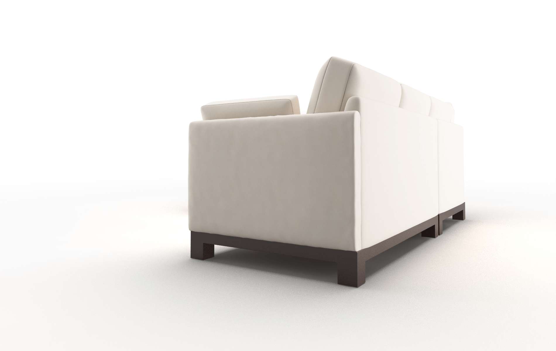 Dover Blanche Milky Sectional espresso legs 4