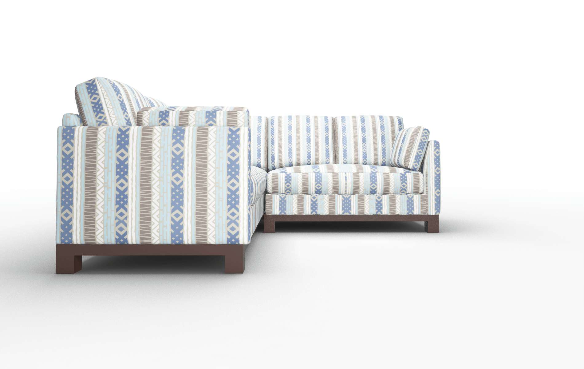 Dover Bodhi Indigo Sectional espresso legs 2