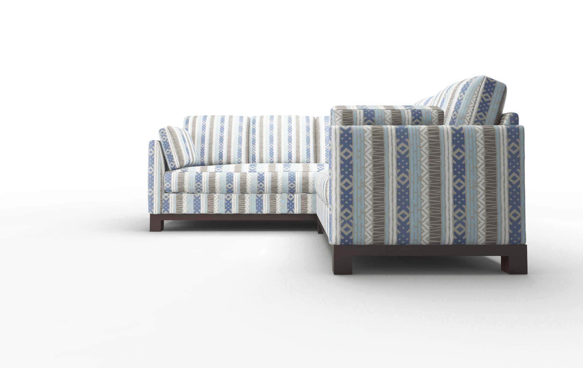 Dover Bodhi Indigo Sectional espresso legs 5