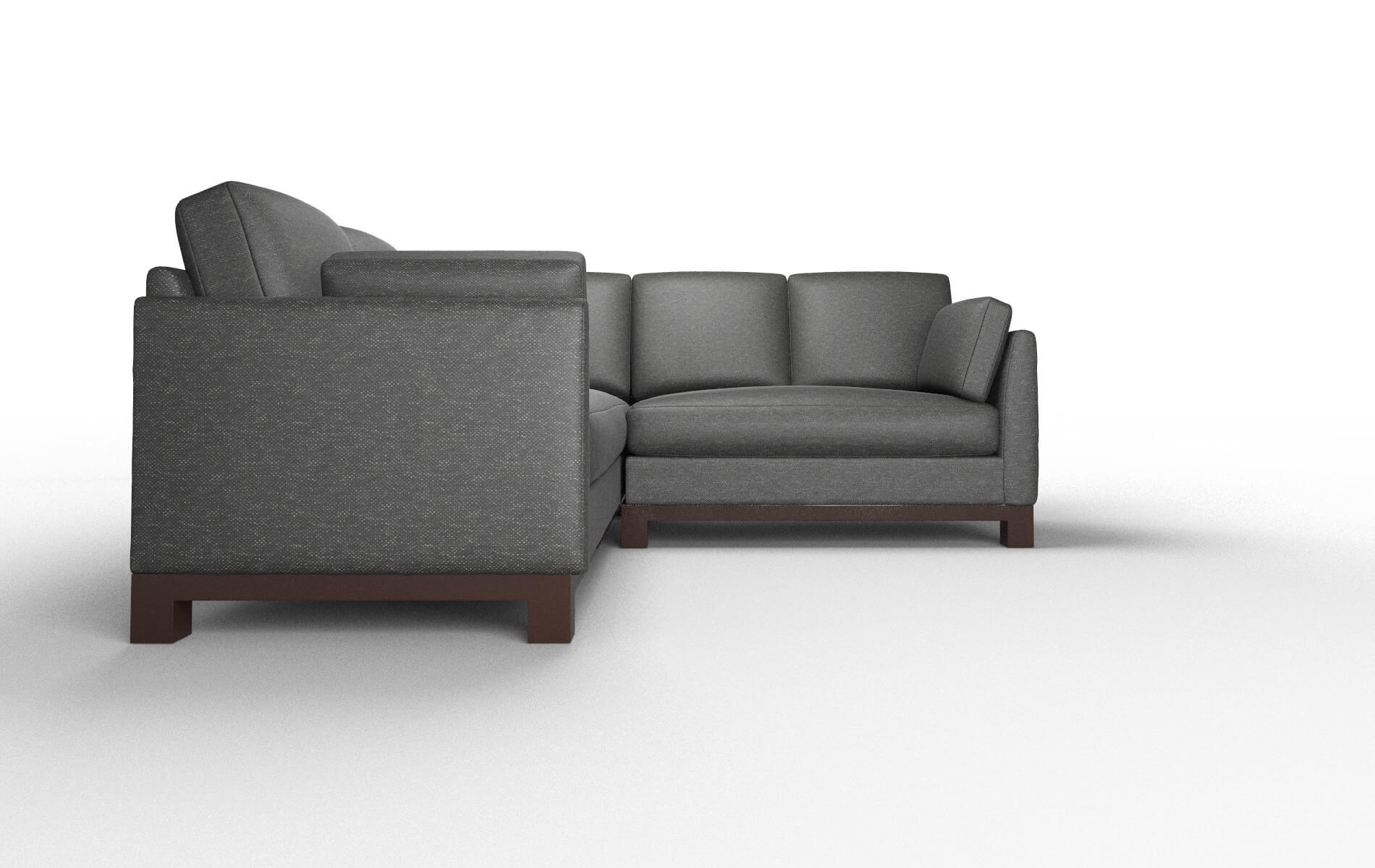Dover Chance Denim Sectional espresso legs 2