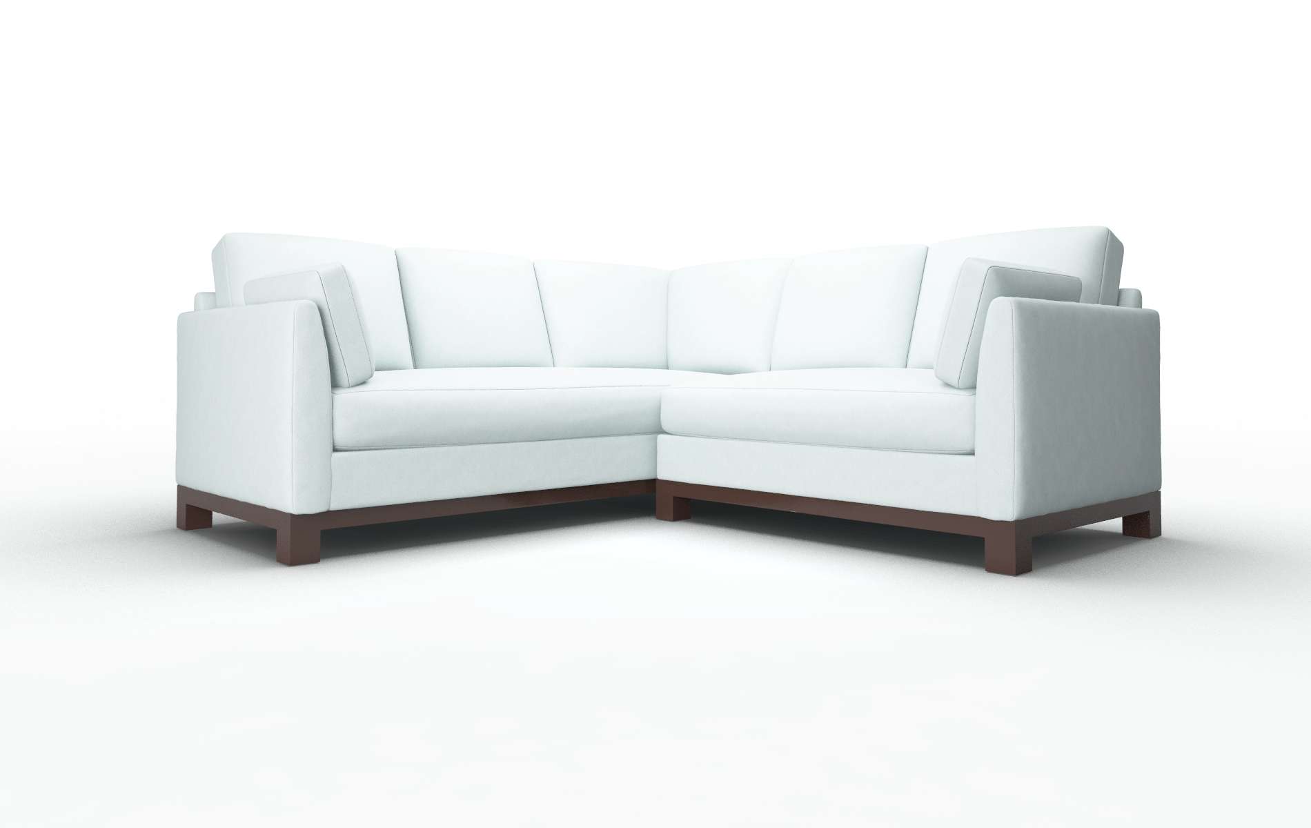 Dover Clyde Cornflower Sectional espresso legs 1