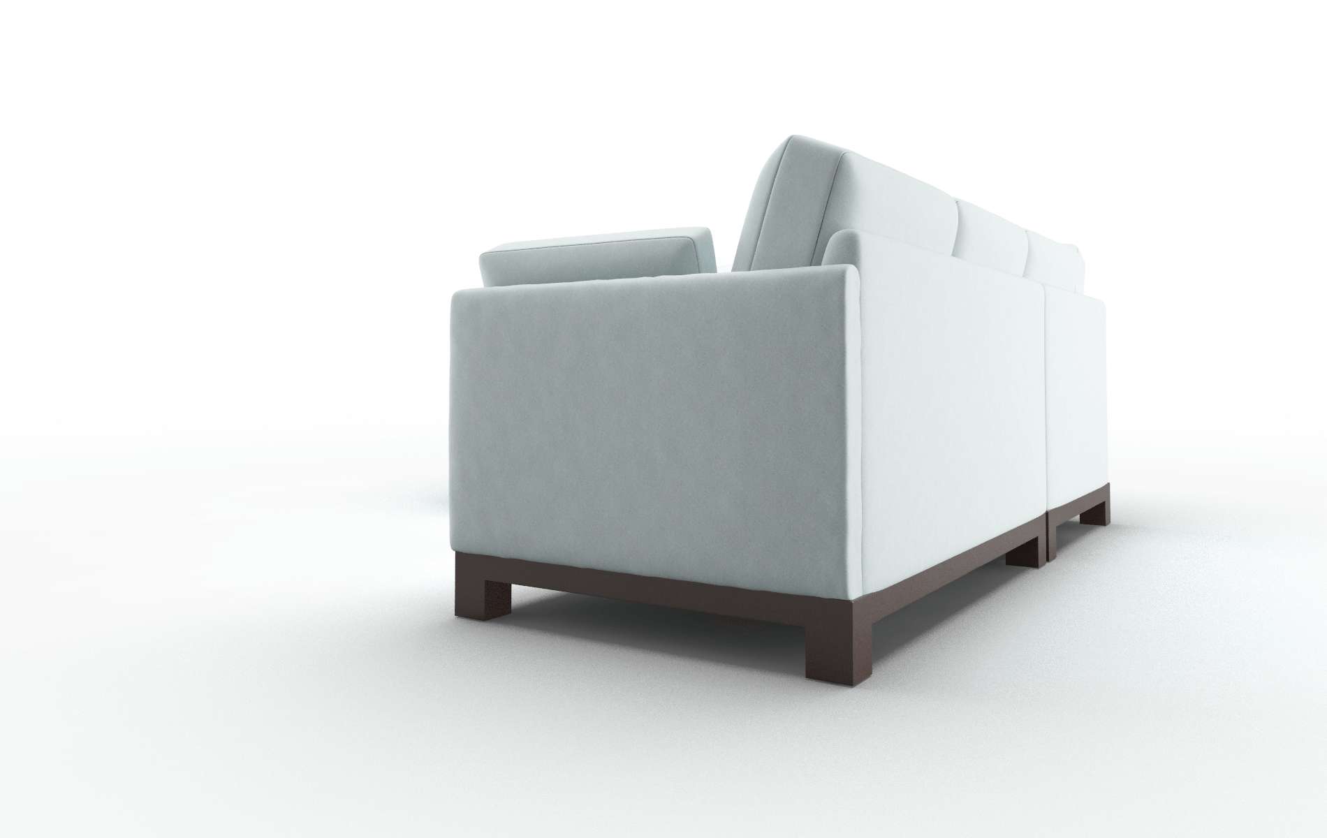 Dover Clyde Cornflower Sectional espresso legs 4