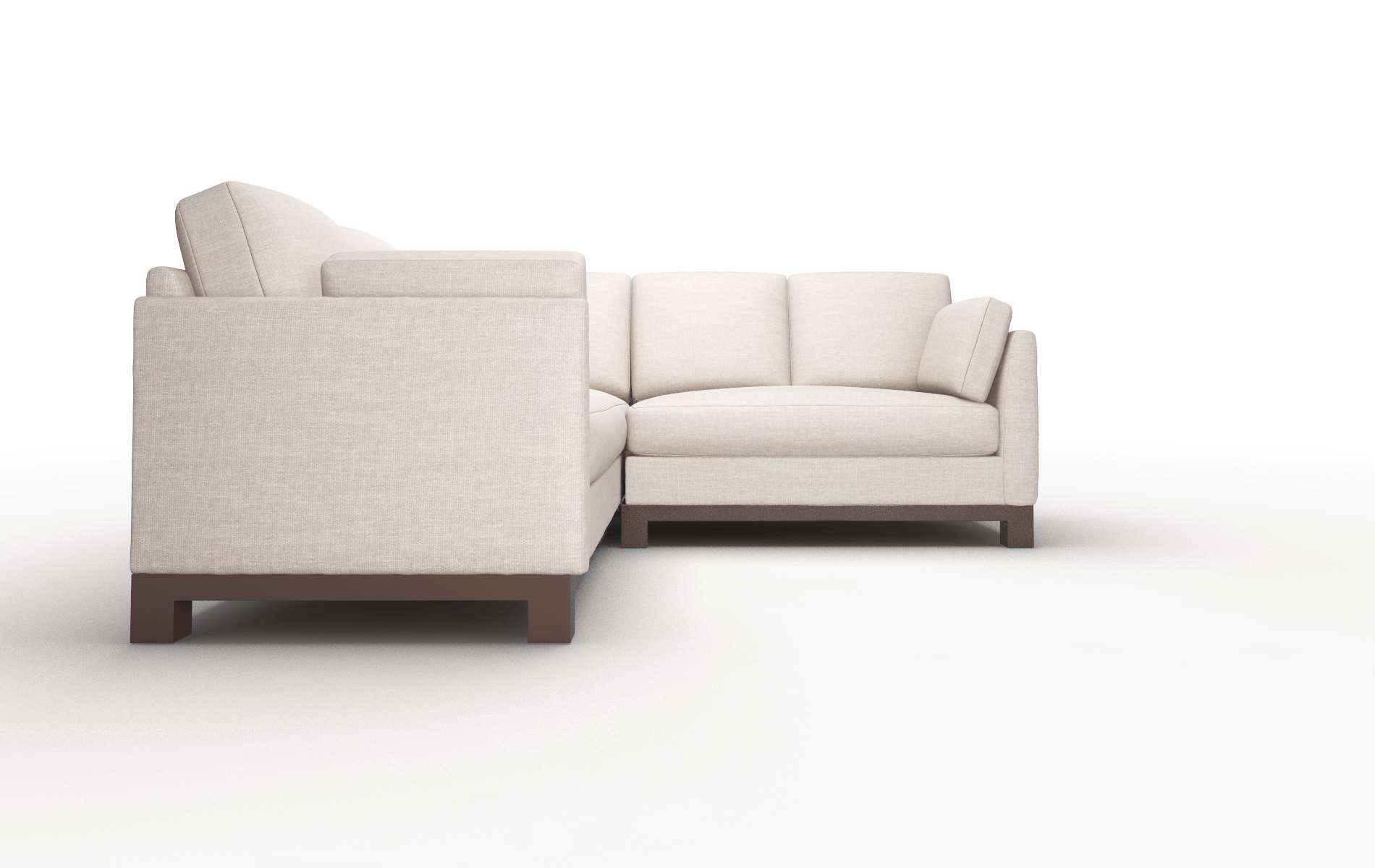 Dover Clyde Dolphin Sectional espresso legs 2