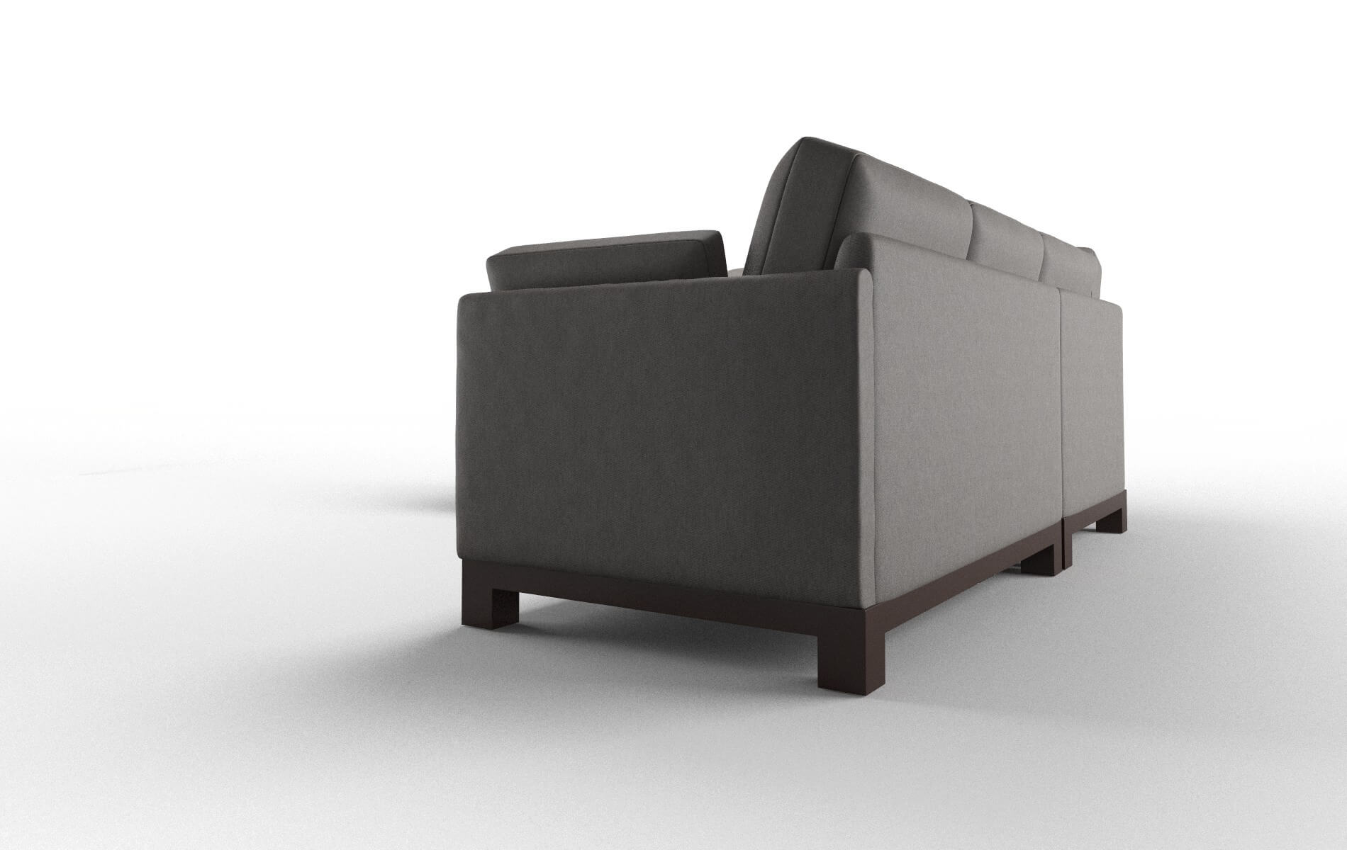 Dover Cosmo Charcoal Sectional espresso legs 4