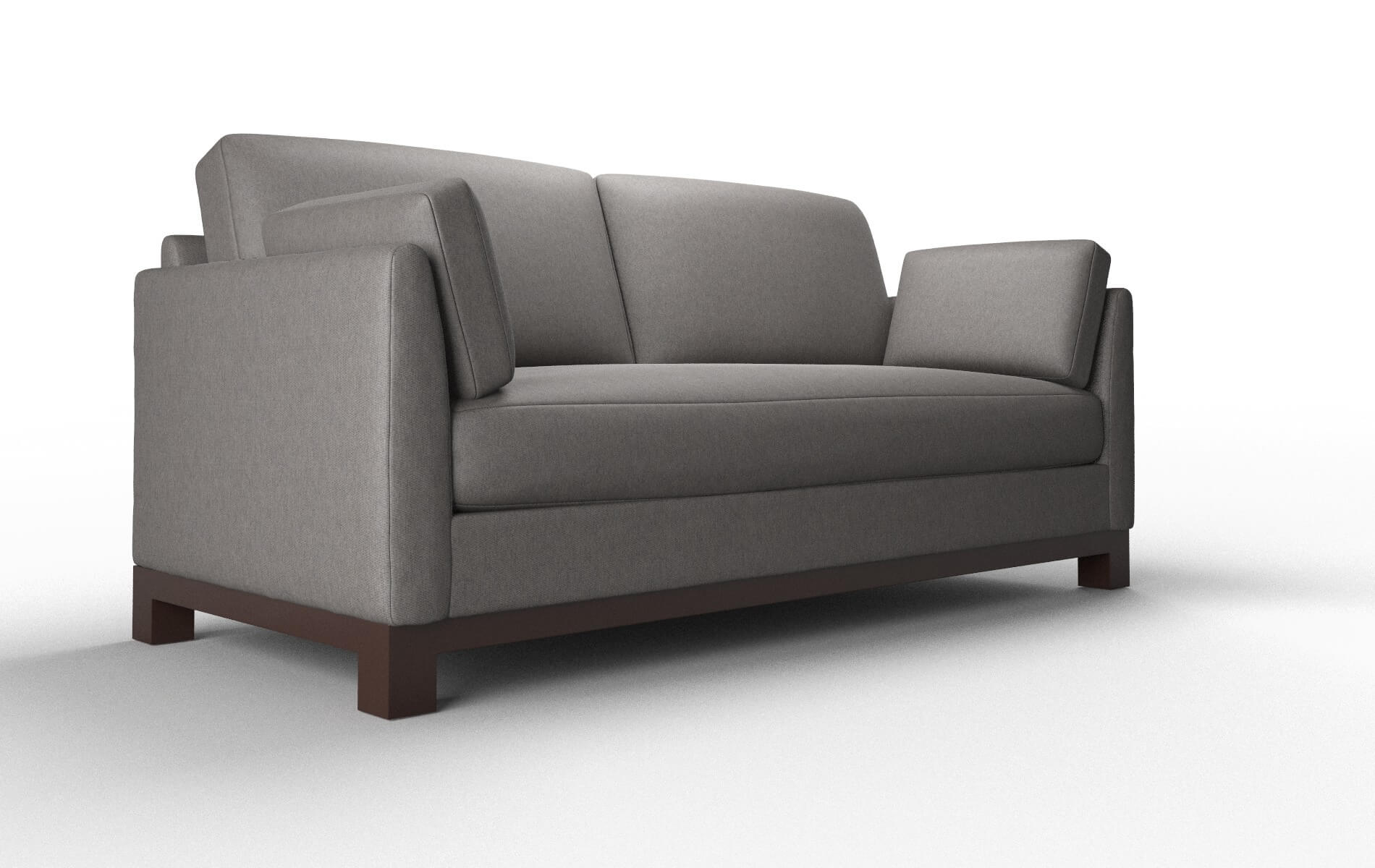 Dover Cosmo Charcoal Sofa espresso legs 2