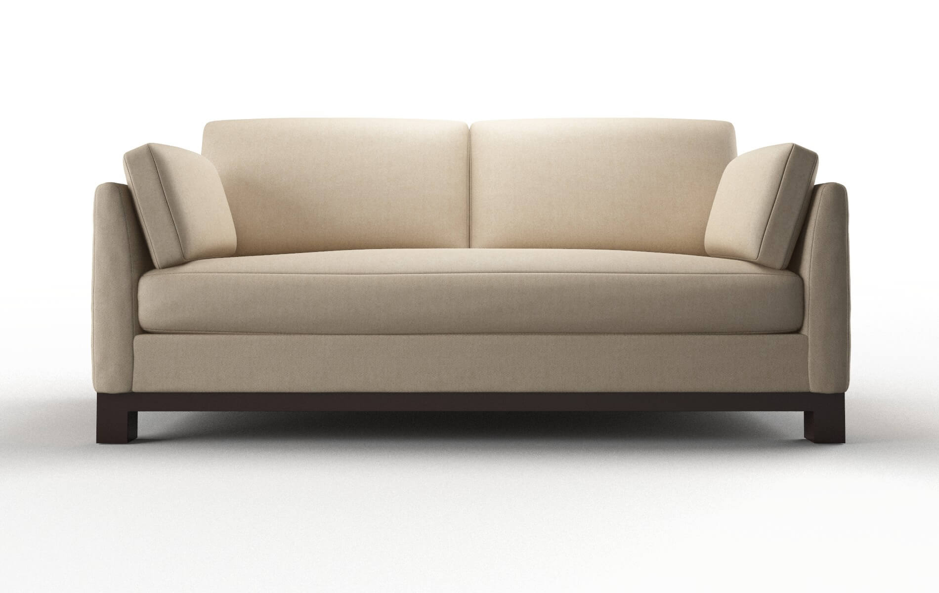 Dover Cosmo Fawn Sofa espresso legs 1