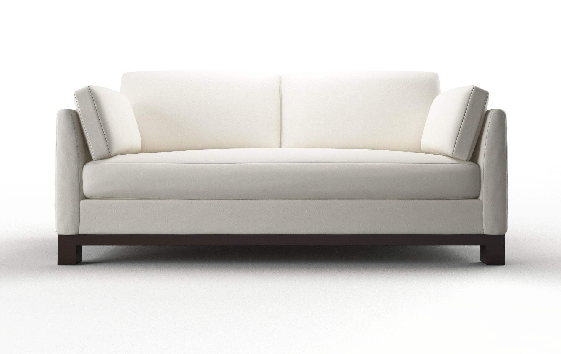 Dover Cosmo Ivory Sofa espresso legs 1
