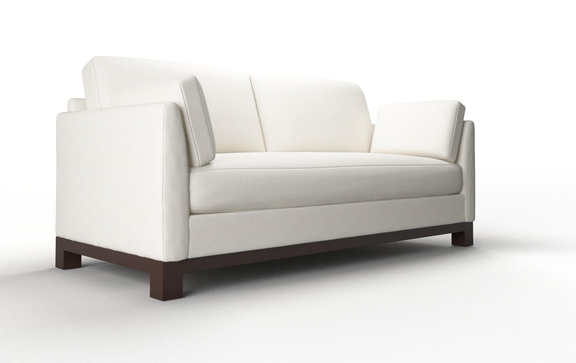 Dover Cosmo Ivory Sofa espresso legs 2