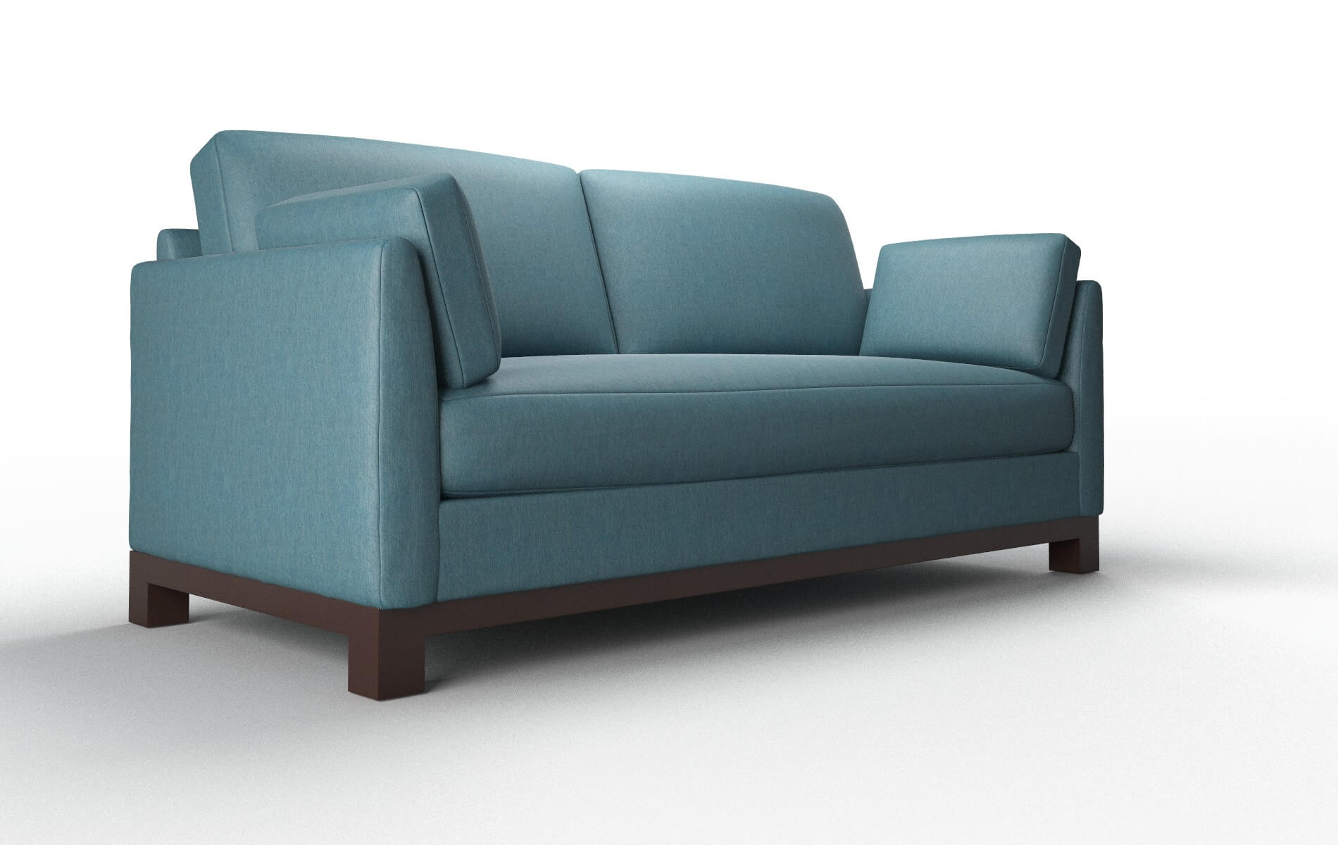 Dover Cosmo Teal Sofa espresso legs 2