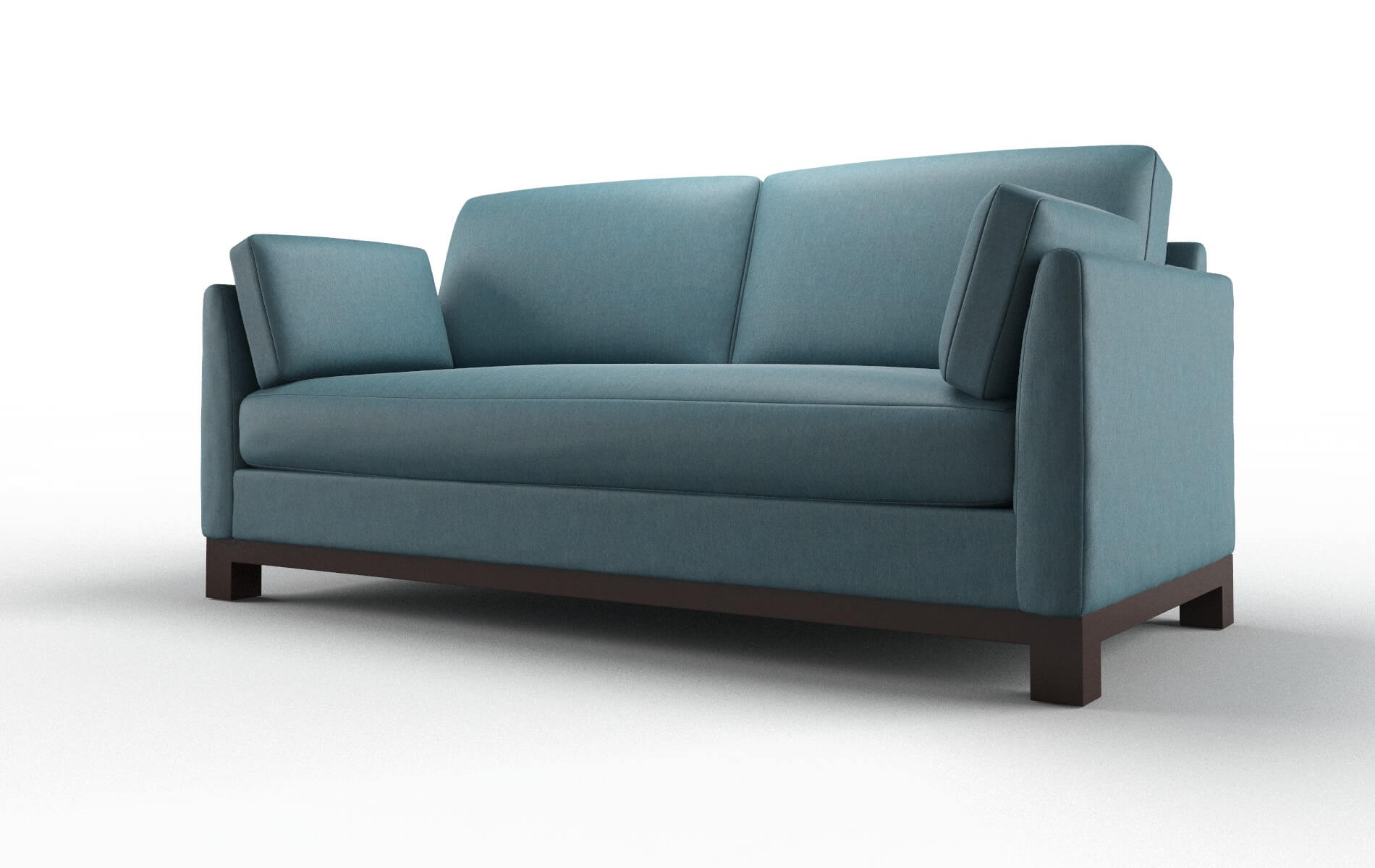 Dover Cosmo Teal Sofa espresso legs 5