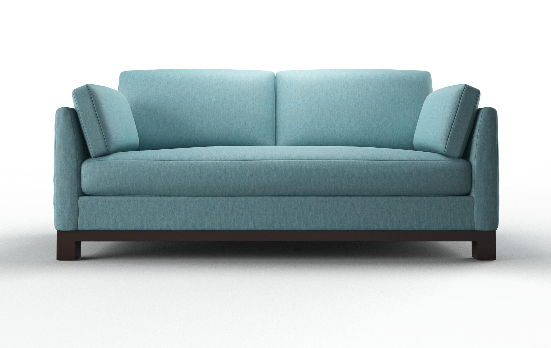 Dover Cosmo Turquoise Sofa espresso legs 1