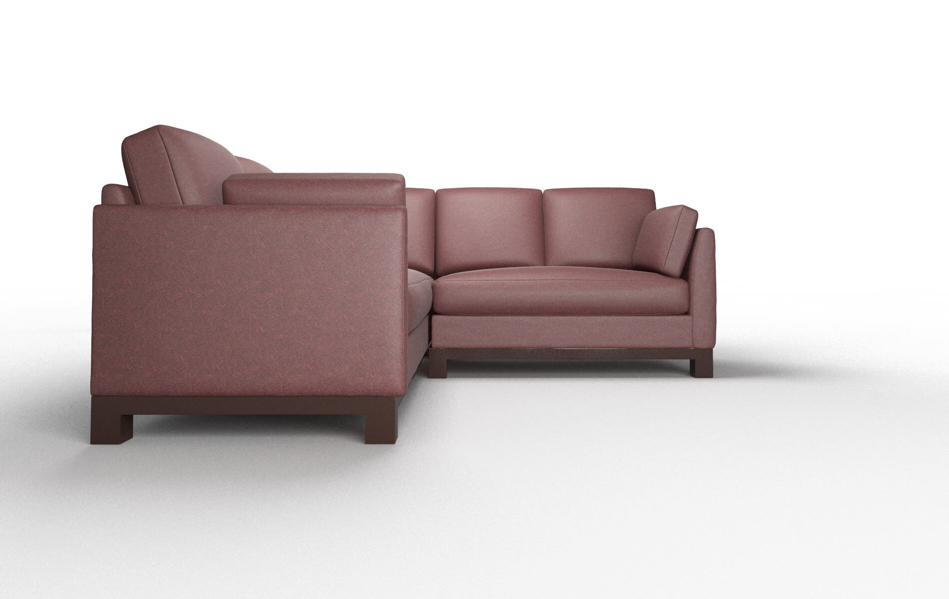 Dover Derby Berry Sectional espresso legs 2