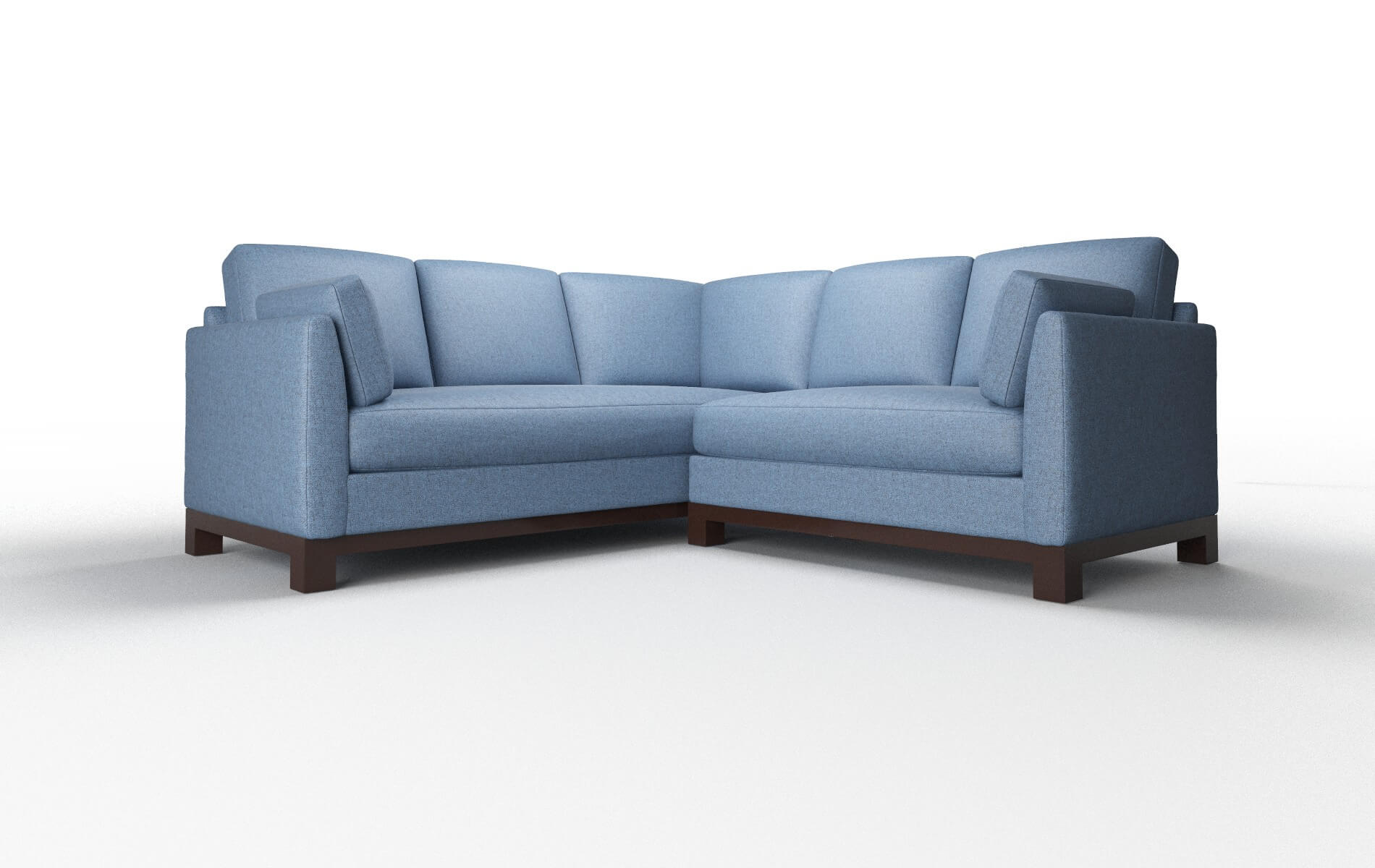 Dover Derby Navy Sectional espresso legs 1