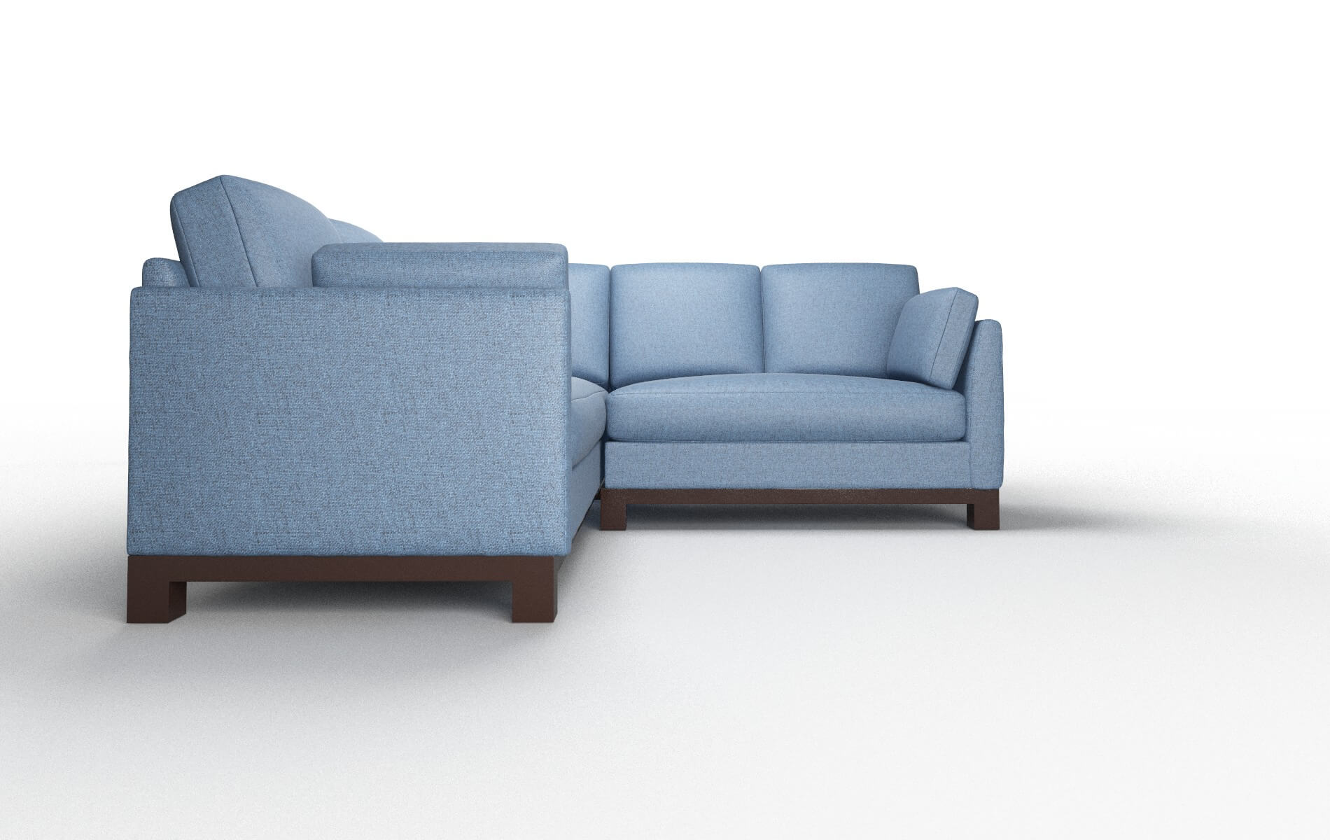 Dover Derby Navy Sectional espresso legs 2