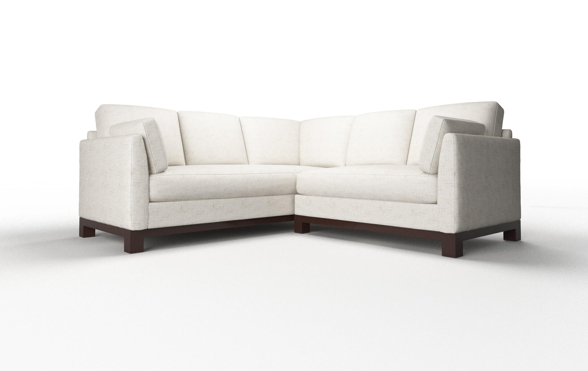 Dover Derby Taupe Sectional espresso legs 1