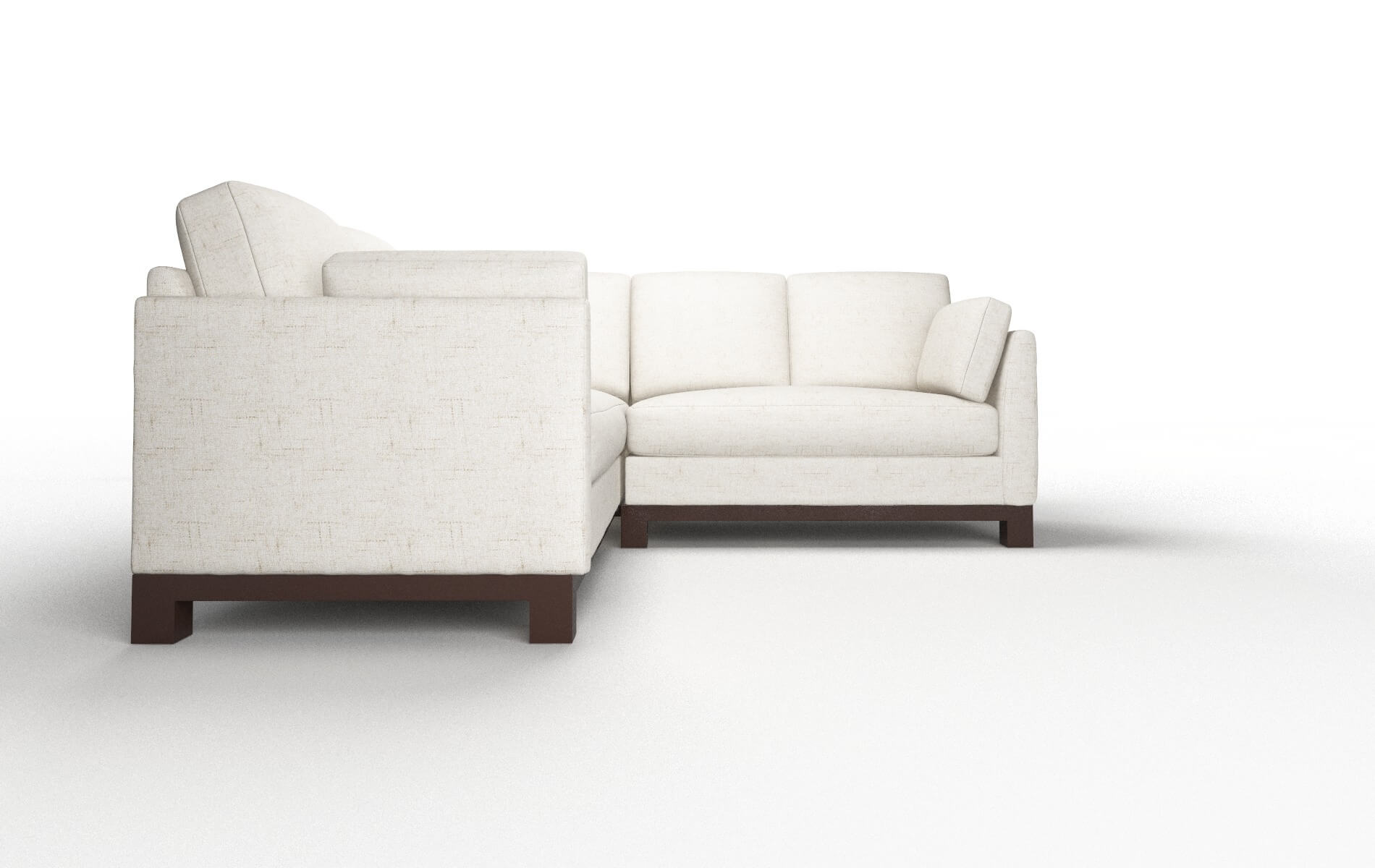 Dover Derby Taupe Sectional espresso legs 2