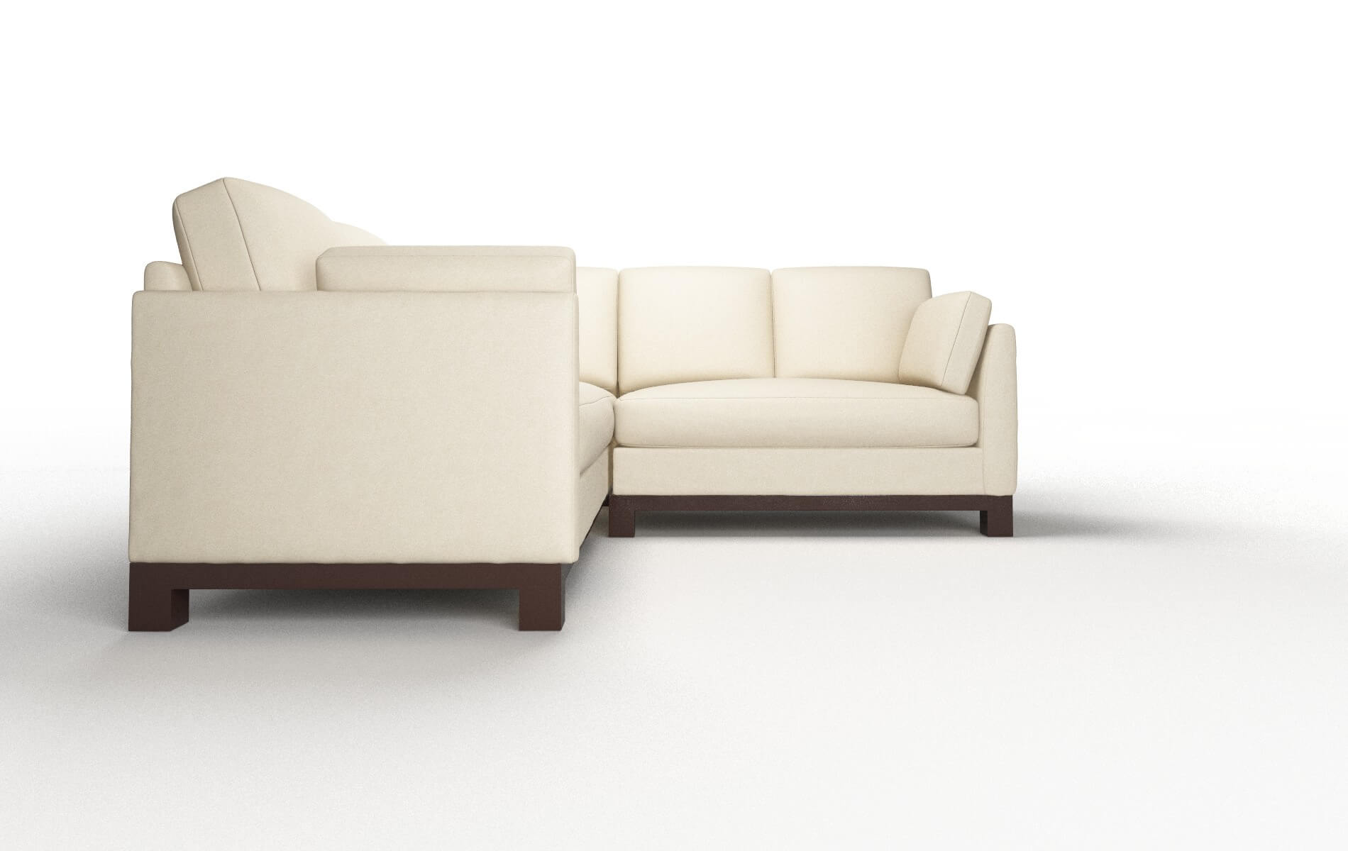 Dover Dream_d Almond Sectional espresso legs 2