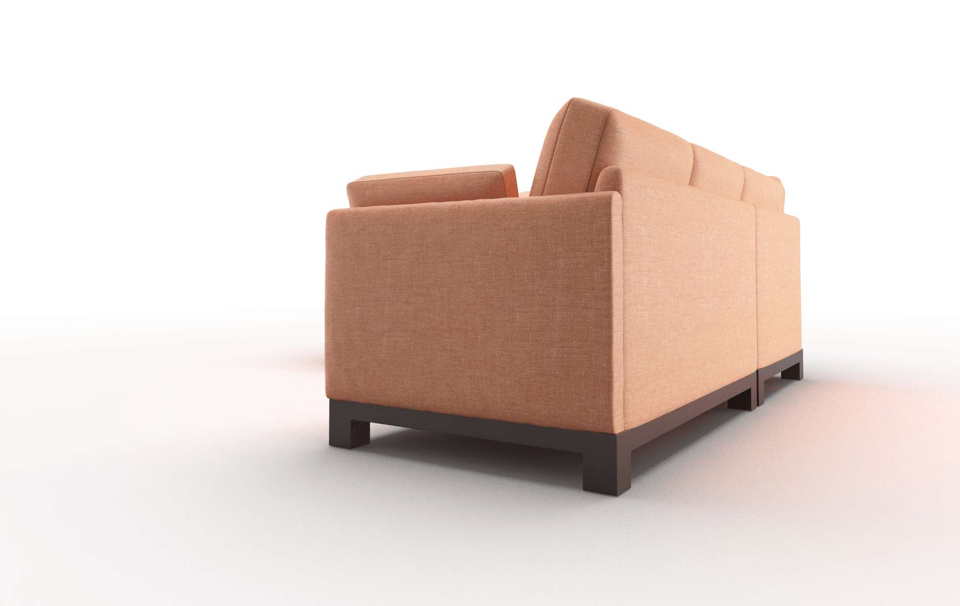 Dover Durham Tangerine Sectional espresso legs 4