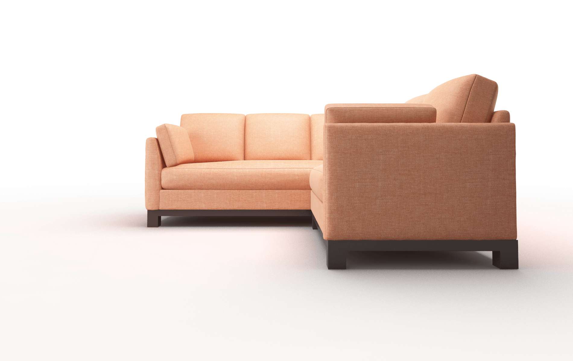 Dover Durham Tangerine Sectional espresso legs 5