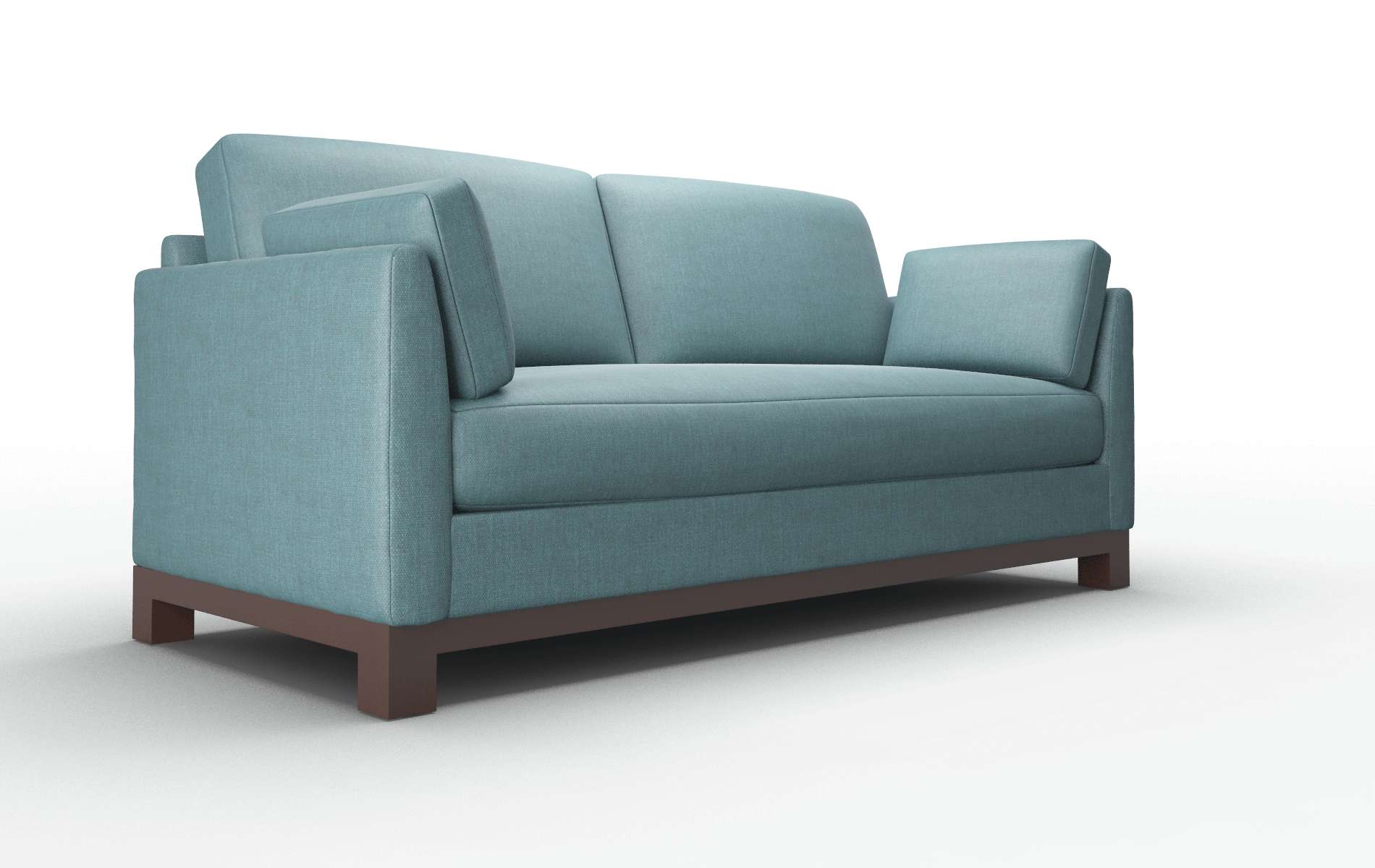 Dover Elliot Teal Sofa espresso legs 2