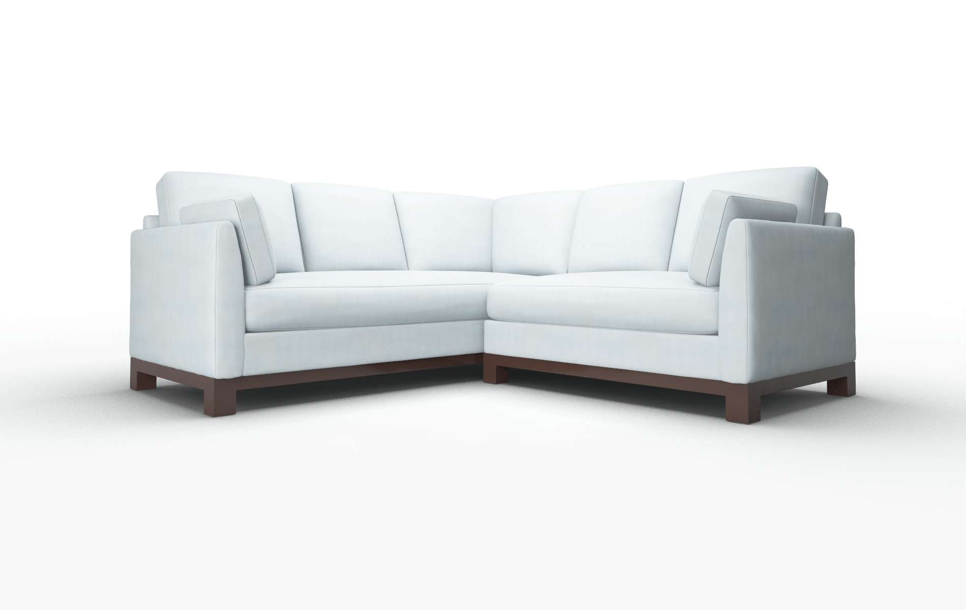 Dover Hathaway Aqua Sectional espresso legs 1