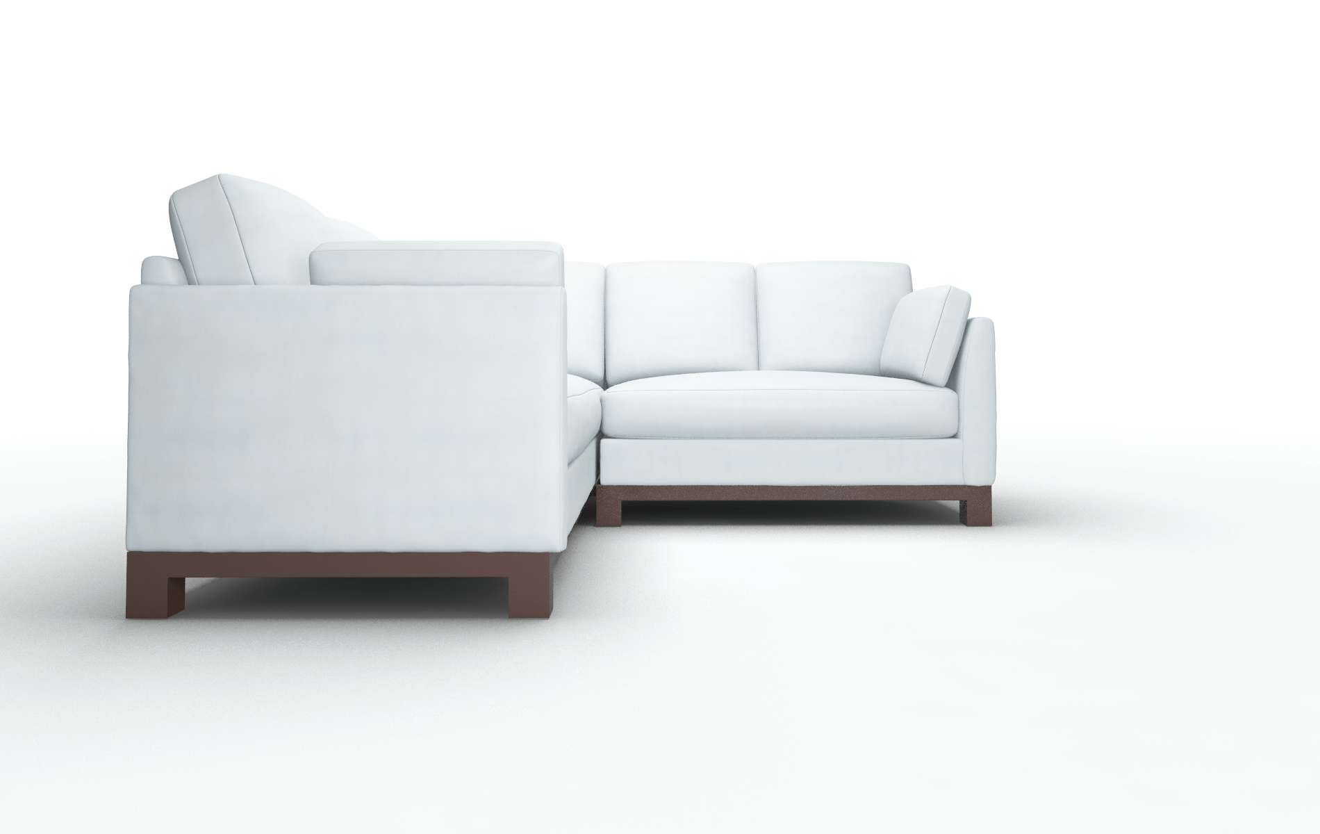Dover Hathaway Aqua Sectional espresso legs 2