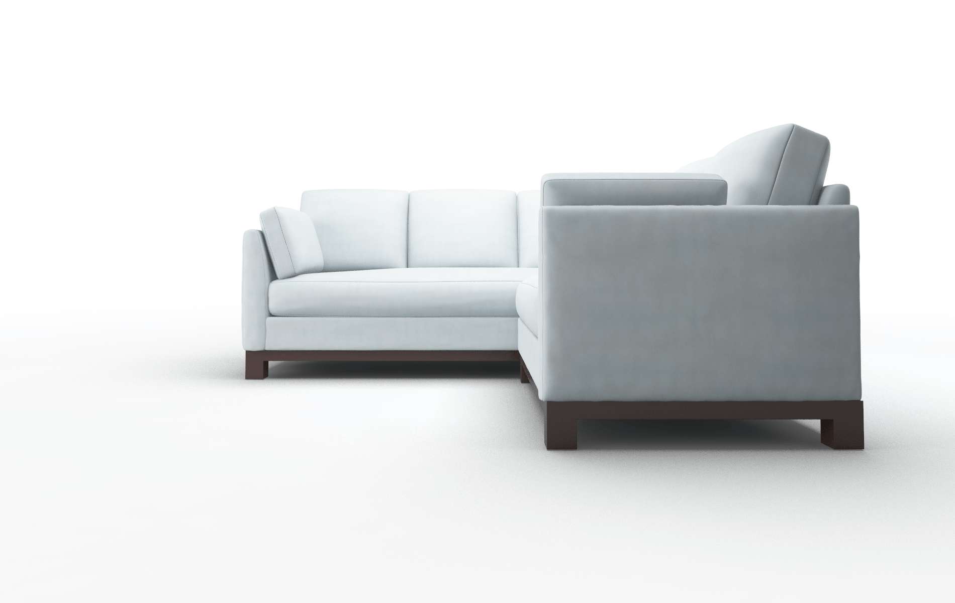Dover Hathaway Aqua Sectional espresso legs 5
