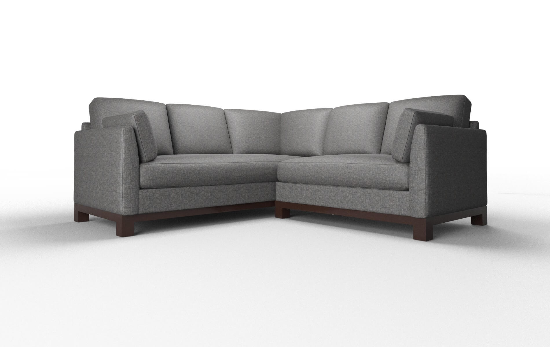 Dover Insight Charcoal Sectional espresso legs 1