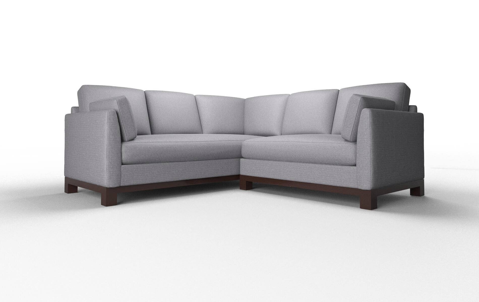 Dover Insight Denim Sectional espresso legs 1