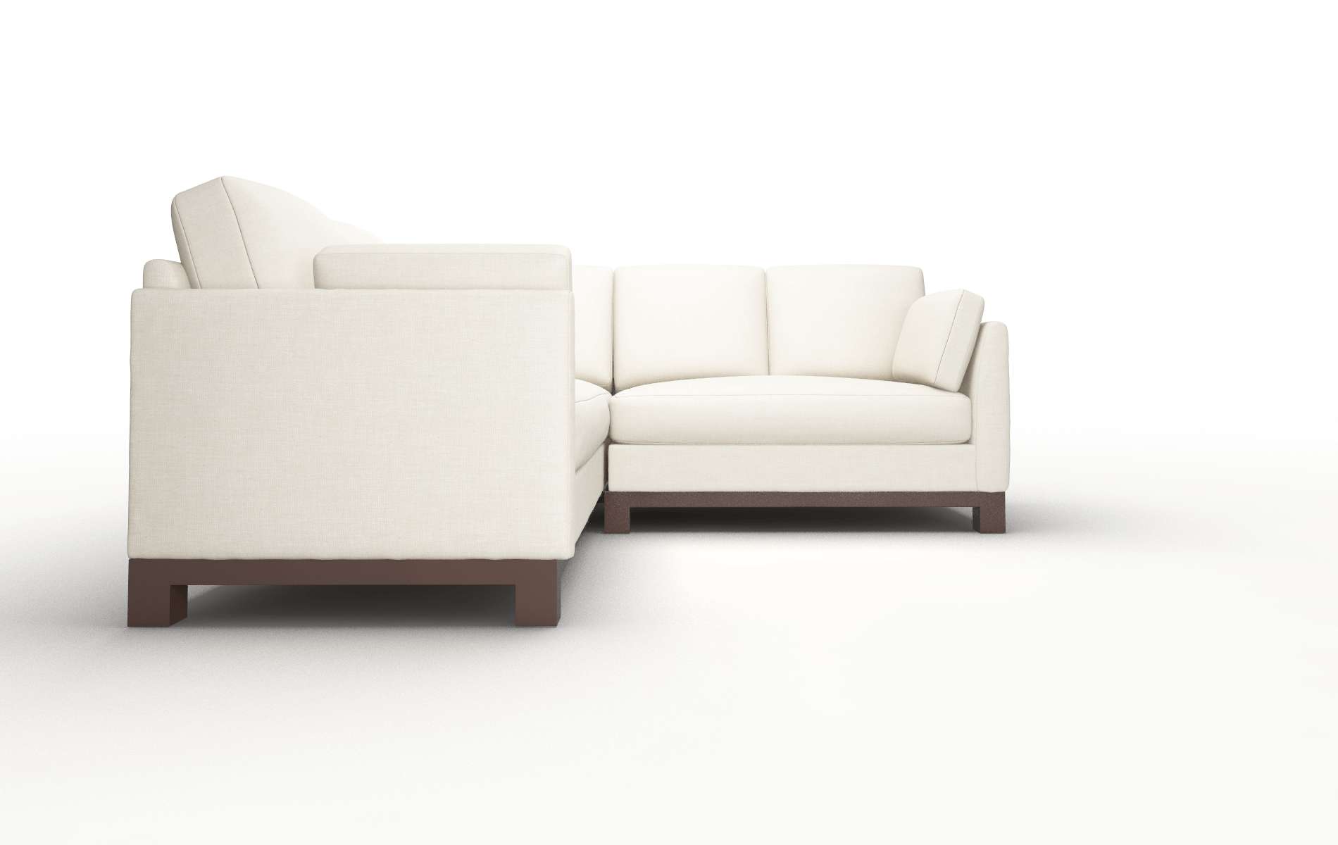 Dover Keylargo Almond Sectional espresso legs 2