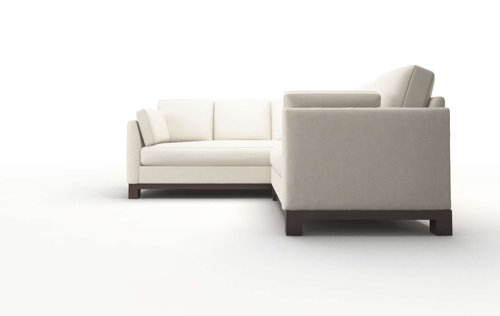 Dover Keylargo Almond Sectional espresso legs 5