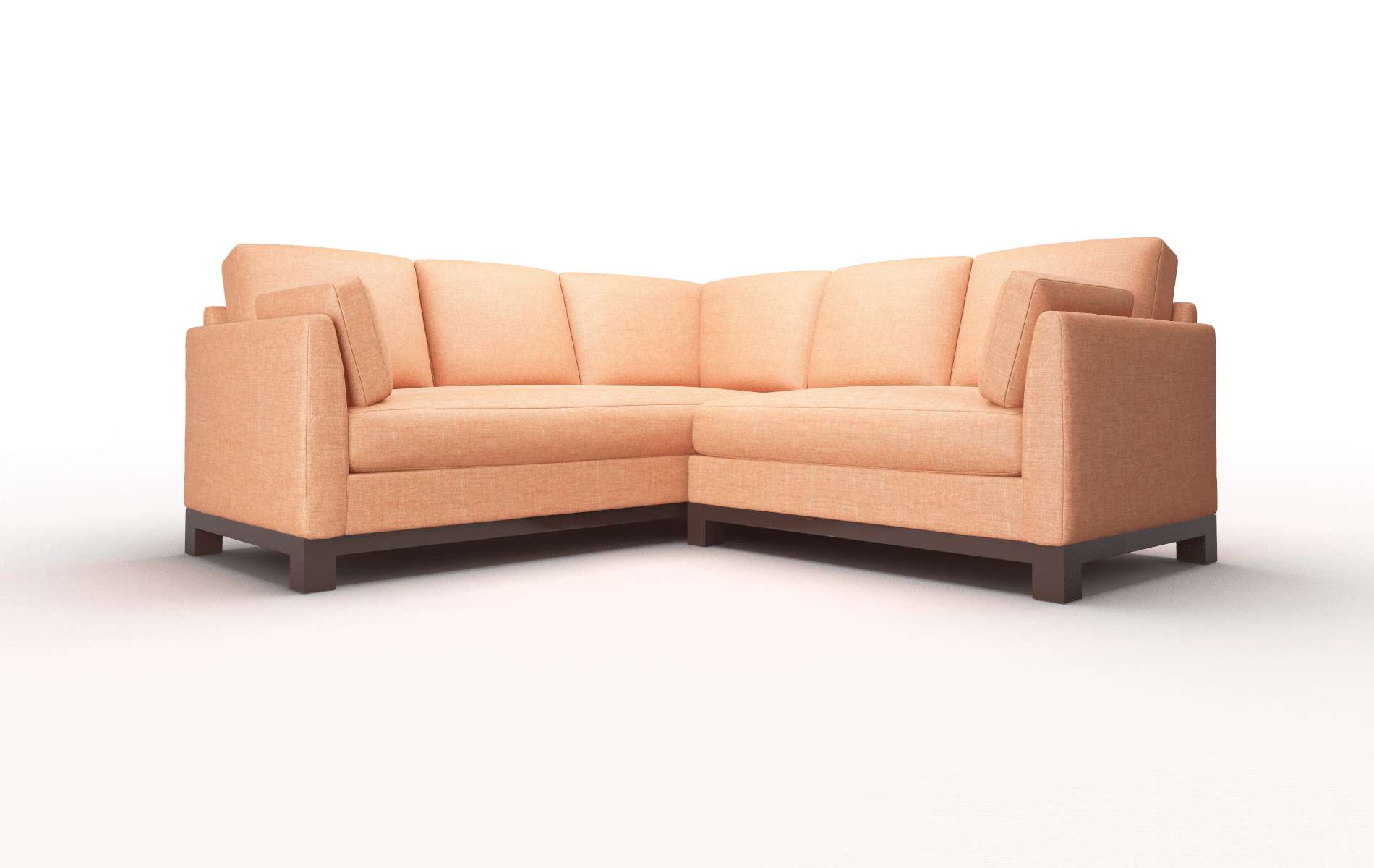 Dover Keylargo Terracotta Sectional espresso legs 1
