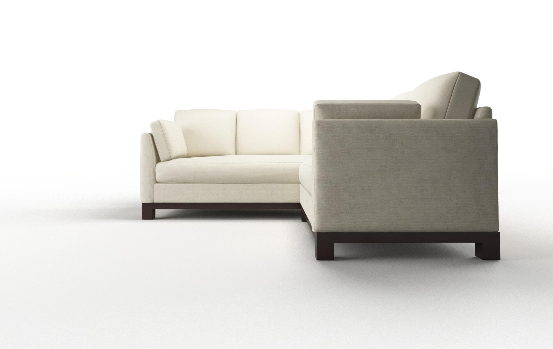 Dover Lana Sand Sectional espresso legs 5