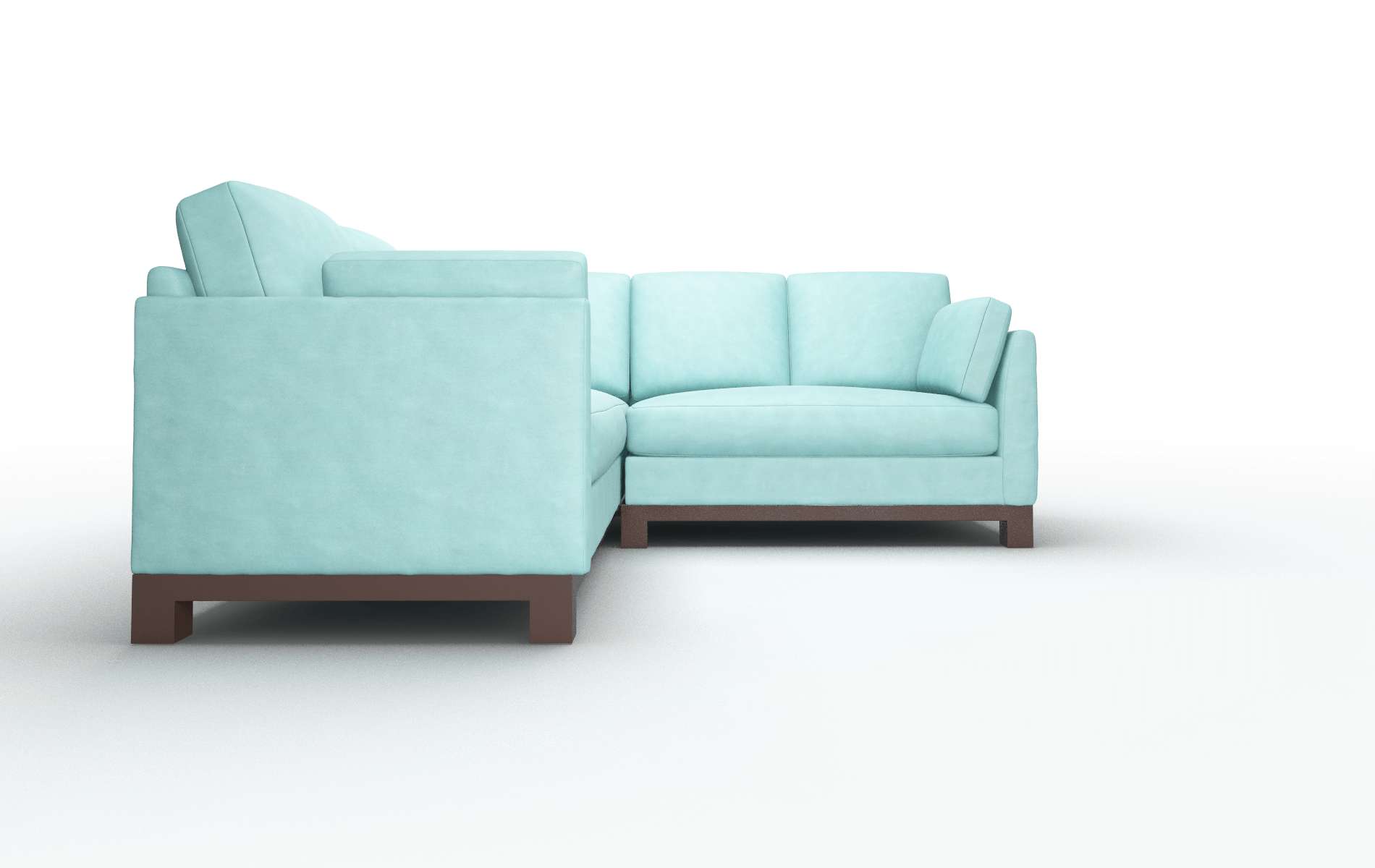 Dover Leslie Caribbean Sectional espresso legs 2