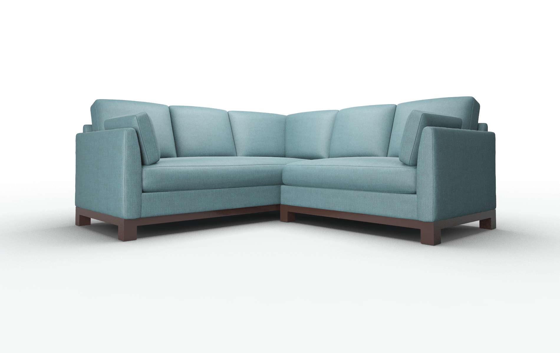 Dover Leslie Peacock Sectional espresso legs 1