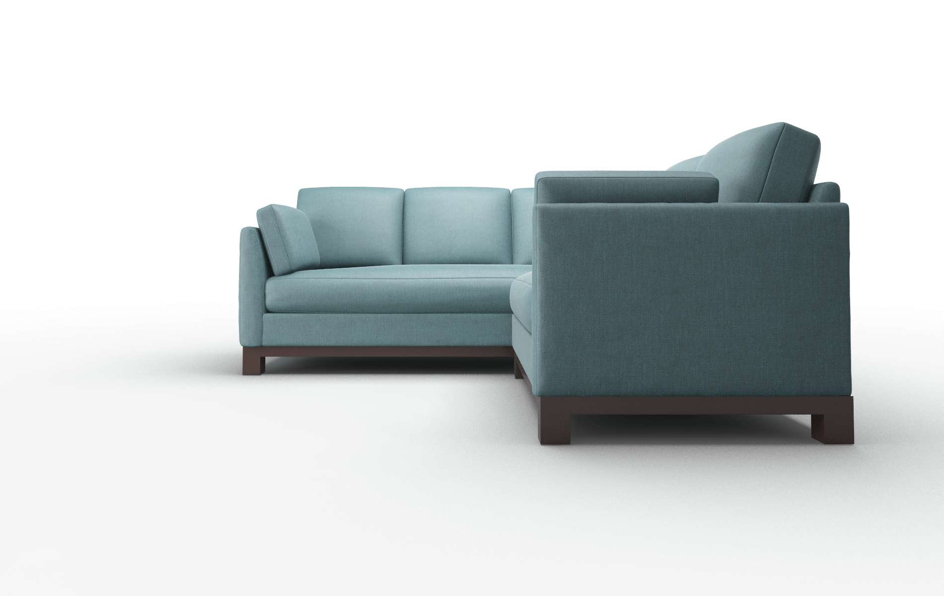 Dover Leslie Peacock Sectional espresso legs 5