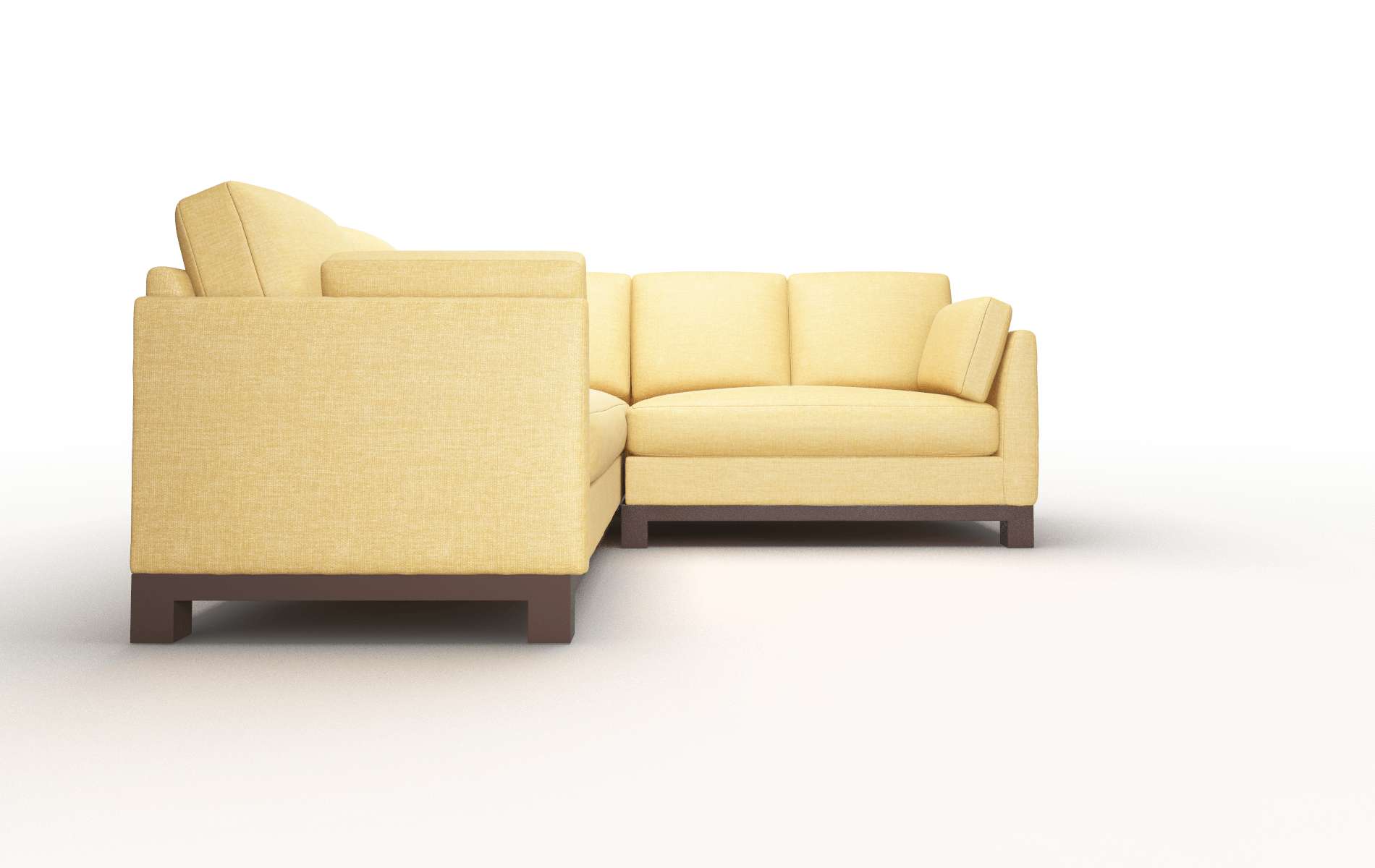 Dover Leslie Saffron Sectional espresso legs 2