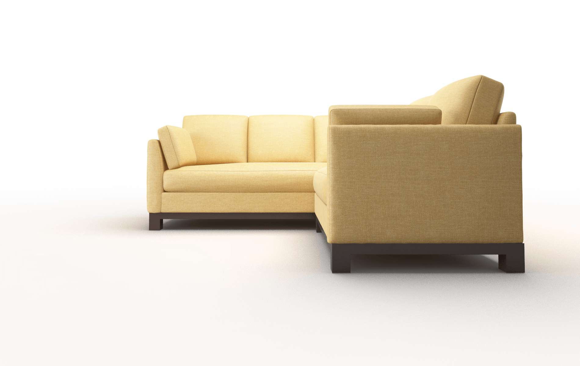 Dover Leslie Saffron Sectional espresso legs 5