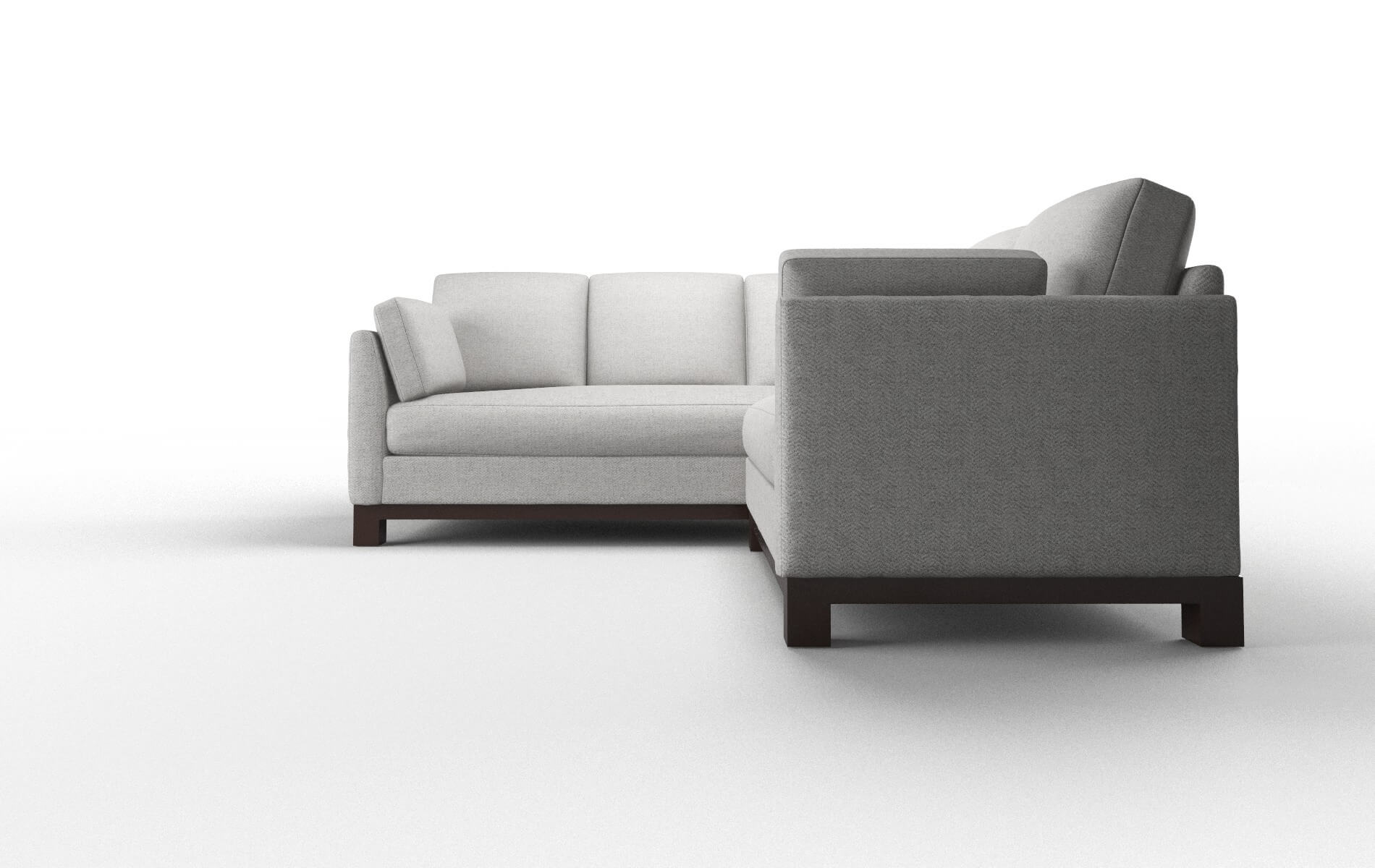 Dover Malibu Dove Sectional espresso legs 5