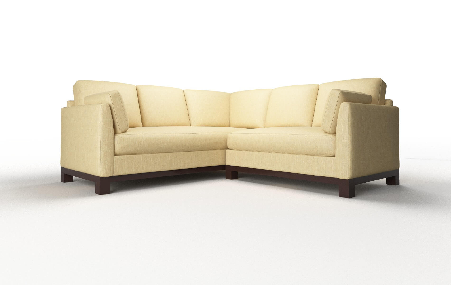Dover Malibu Maize Sectional espresso legs 1