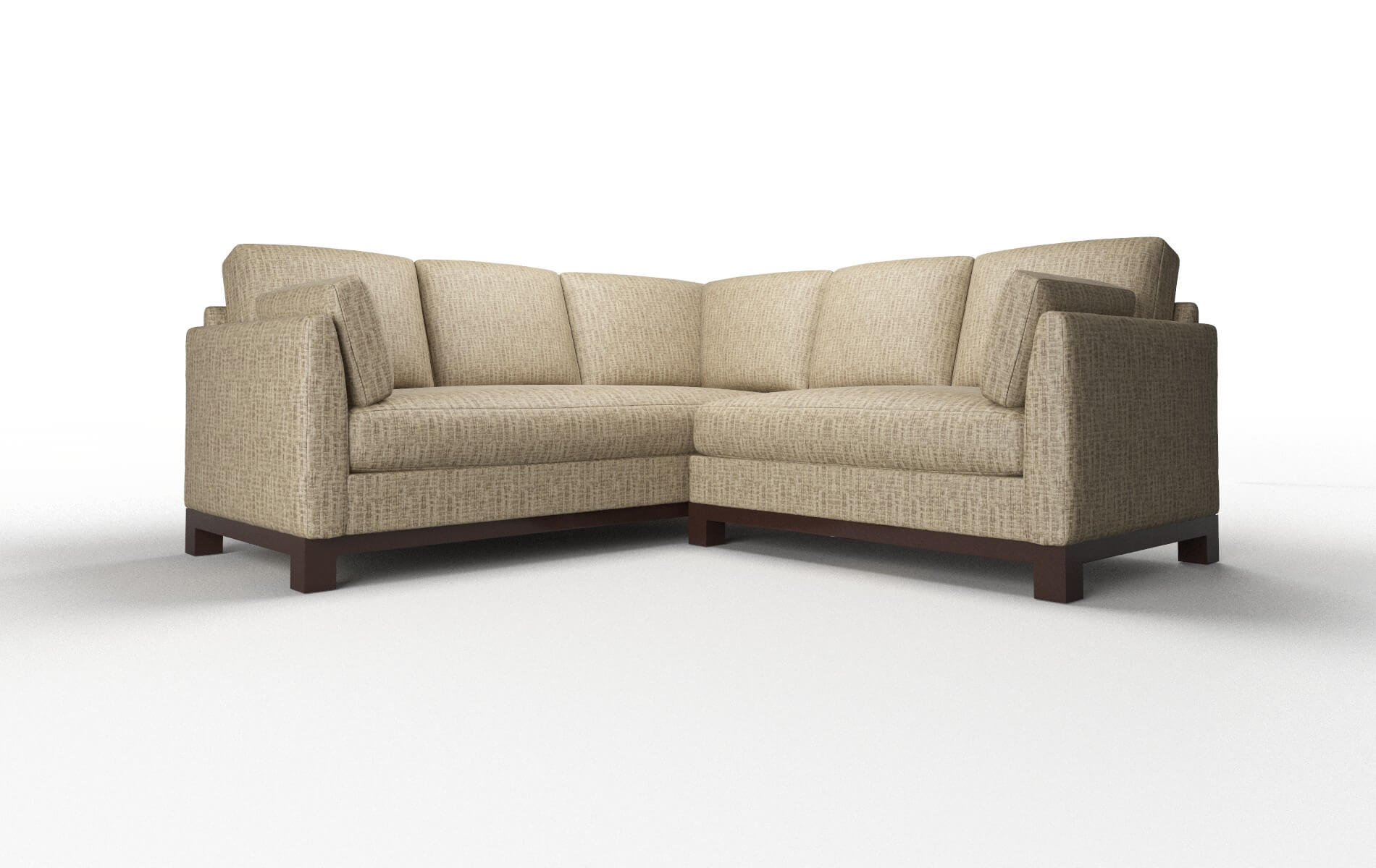 Dover Marcy camel Sectional Espresso Legs  1