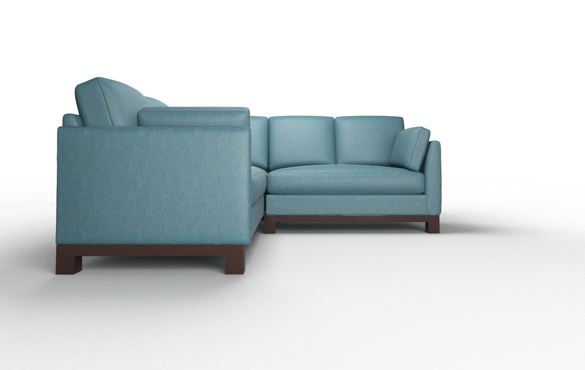 Dover Naples Slate Sectional espresso legs 2