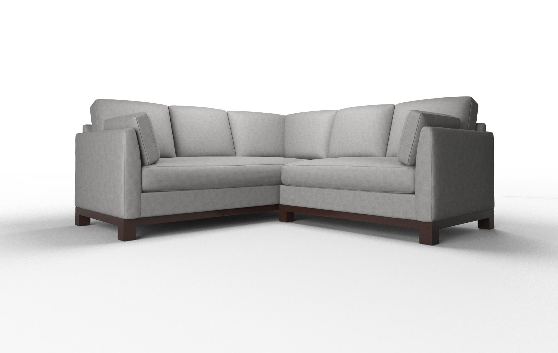 Dover Noble Smoke Sectional espresso legs 1