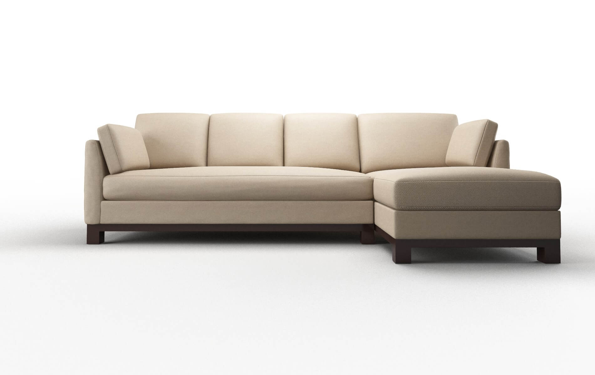 Dover Oakley Taupe Panel espresso legs 1