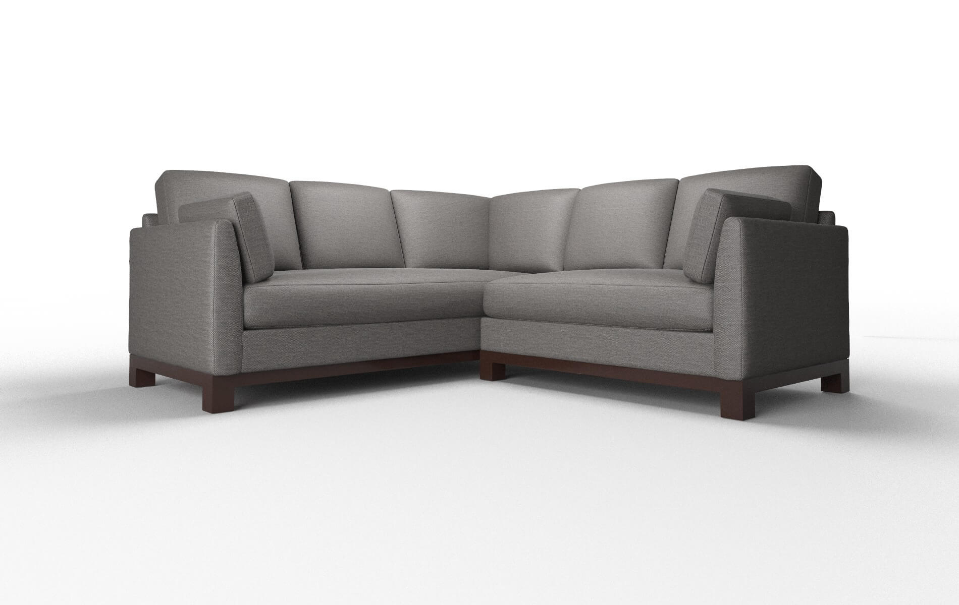 Dover Oscar Charcoal Sectional espresso legs 1