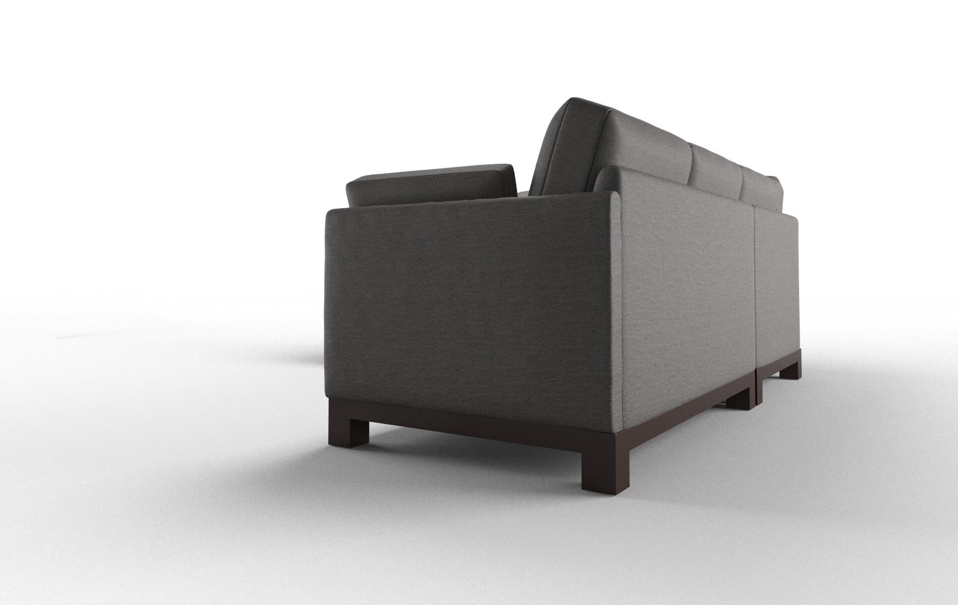 Dover Oscar Charcoal Sectional espresso legs 4