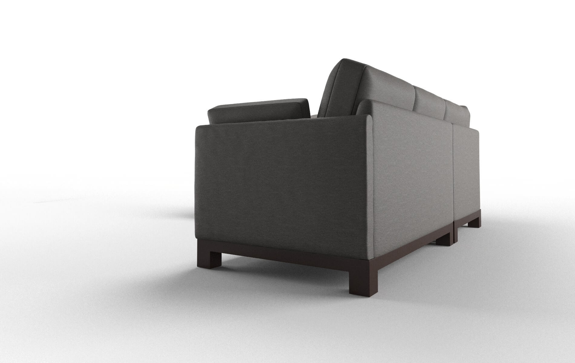 Dover Oscar Grey Sectional espresso legs 4