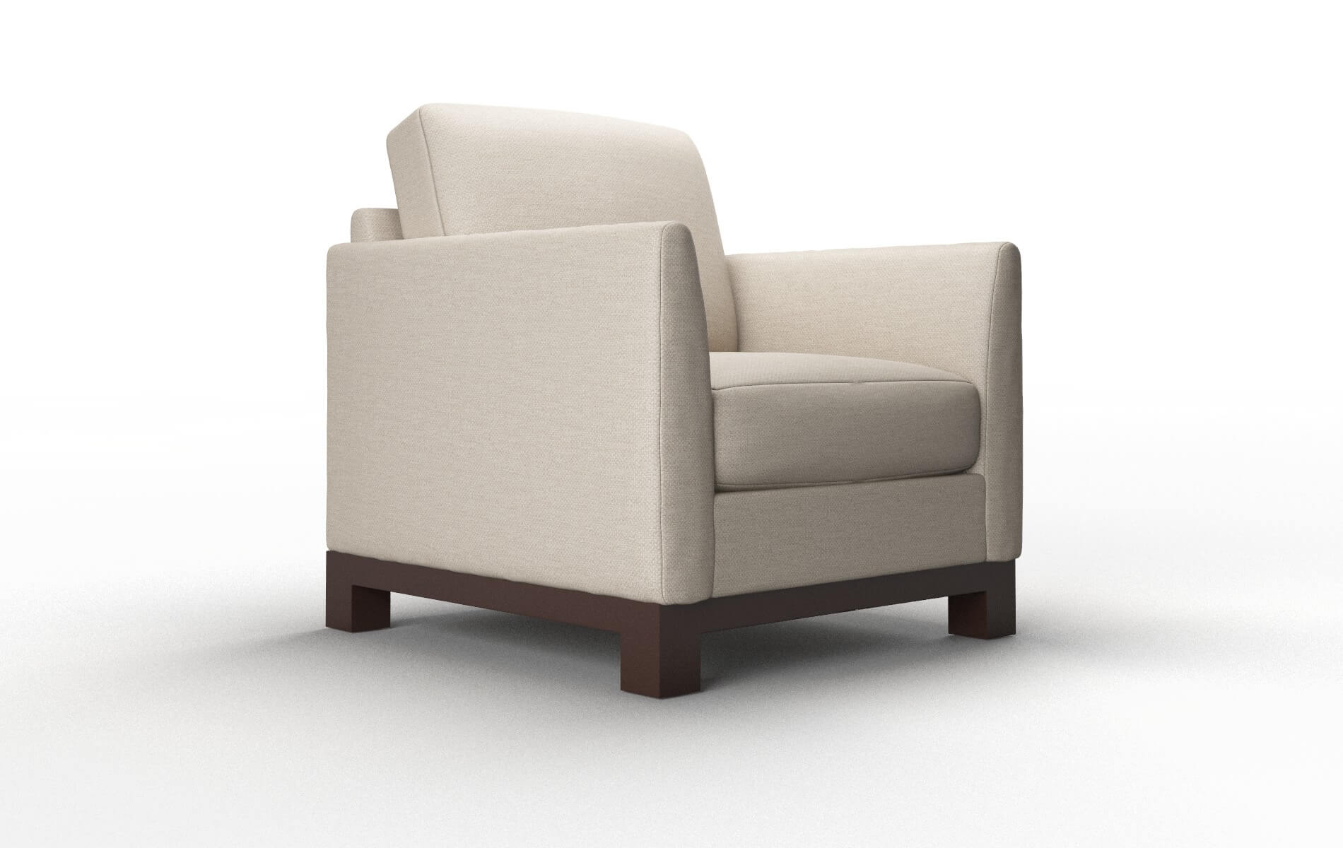 Dover Oscar Linen Chair espresso legs 2