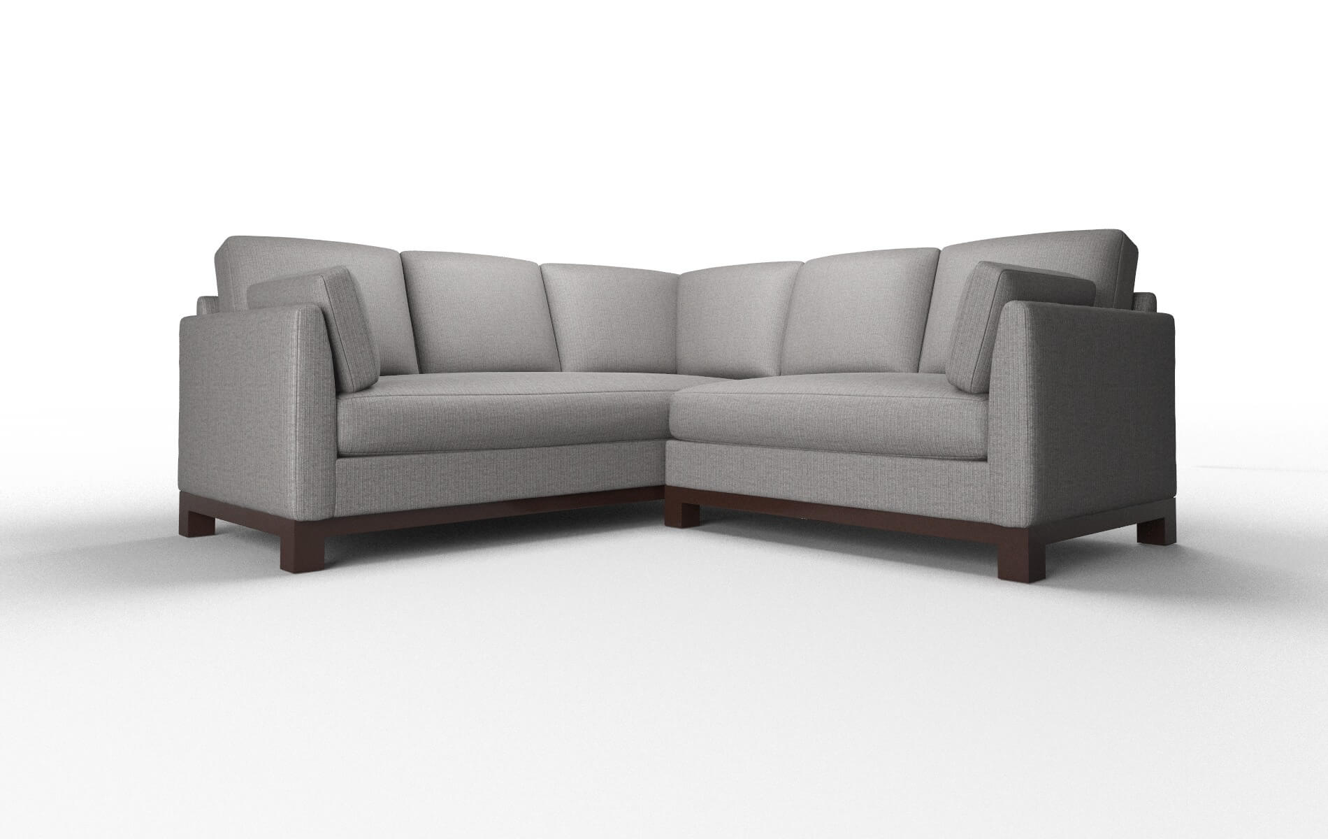 Dover Parker Graphite Sectional espresso legs 1